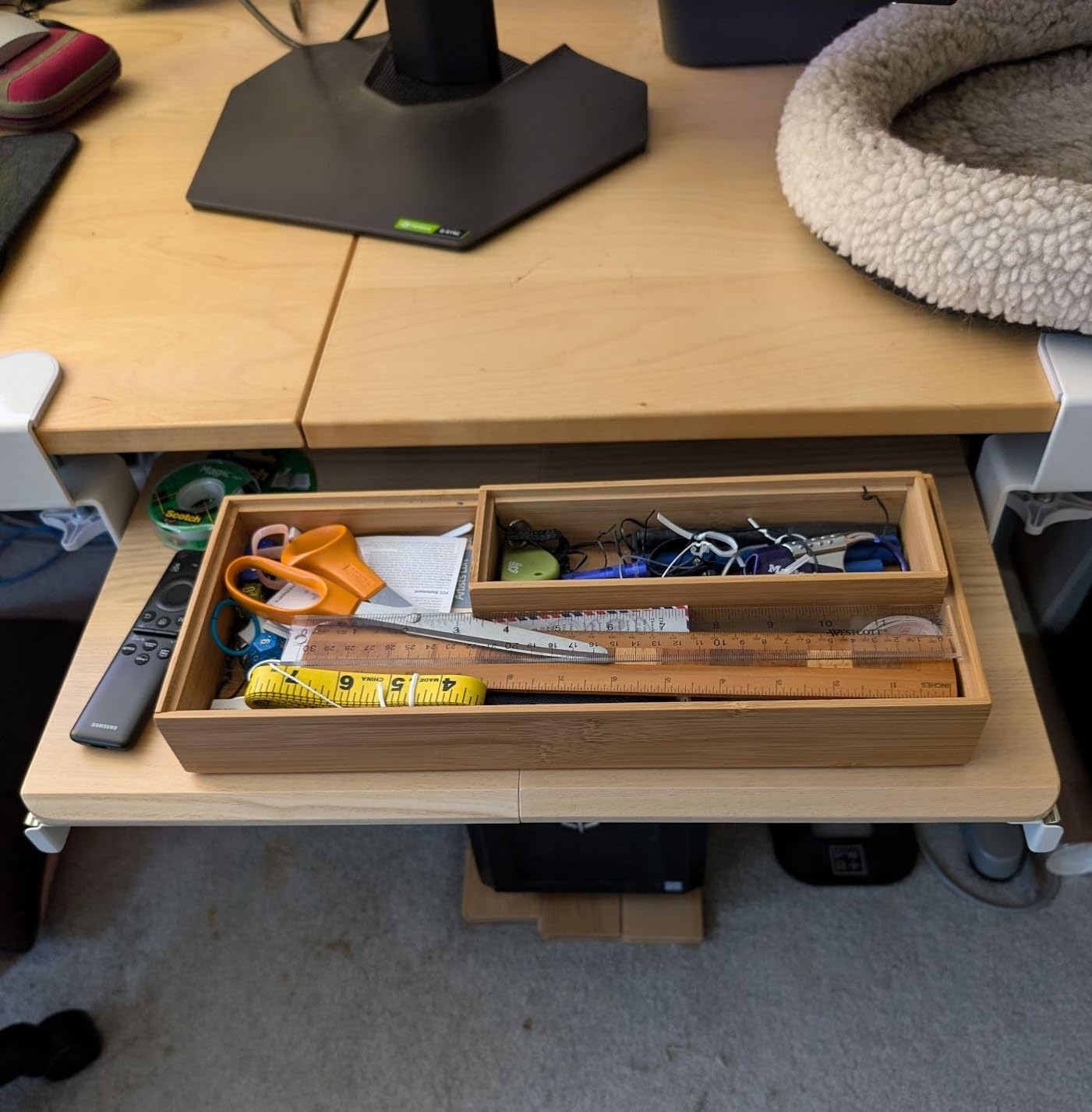 VIVO Extra Long Clamp-on Computer Keyboard and Mouse Under Desk Slider Tray, 34 x 11 inch Pull Out Platform Drawer, Black, MOUNT-KB15EB customer photo 2