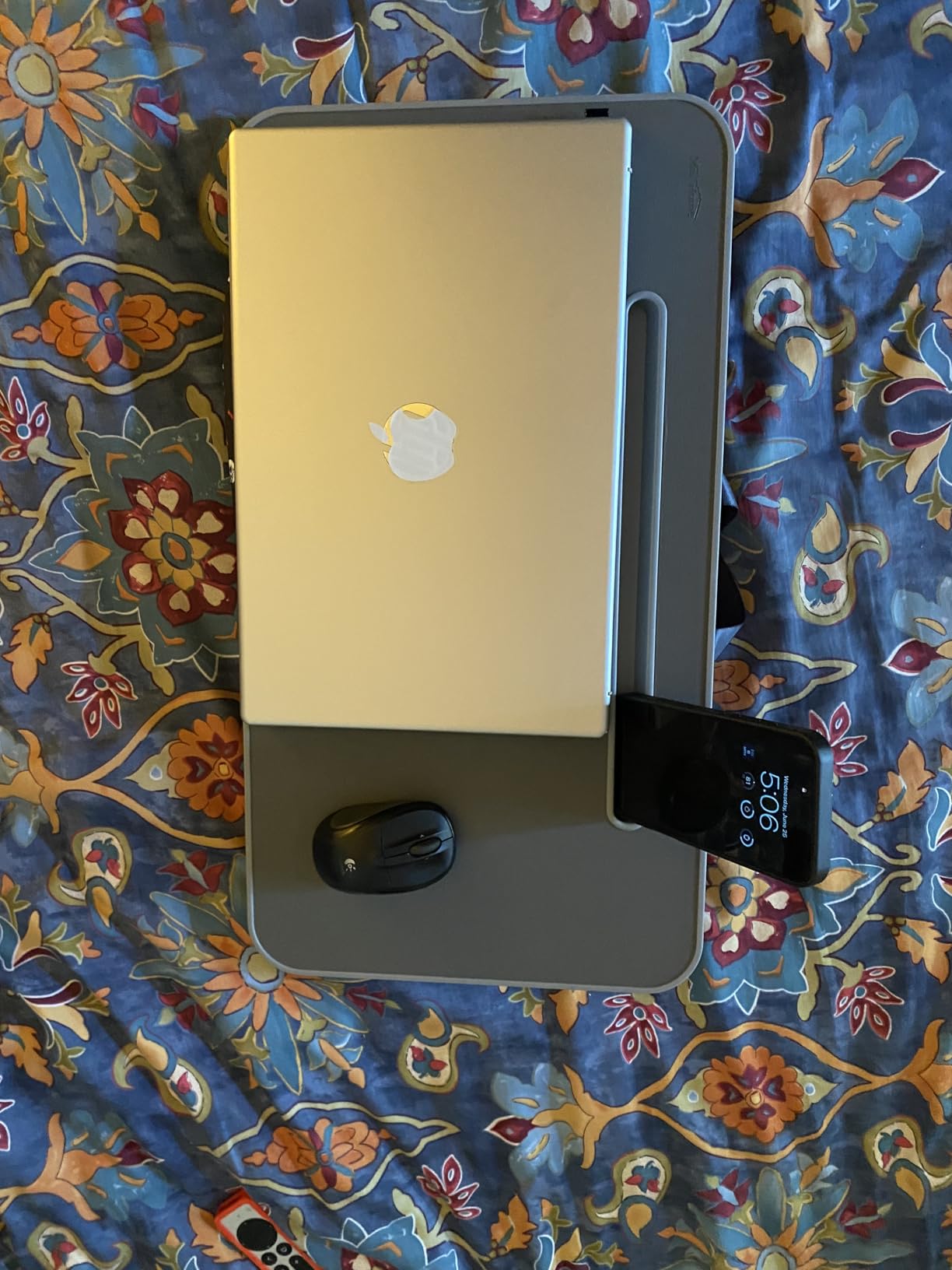 Lap Desk, Lap Desk with Cushion, Fits up to 17 inch Laptop, Pillow Designed, Portable Laptop Stand with Tray, Pad & Phone Holder, Home Office for Bed/Couch/Car/Reading/Writing customer photo 2