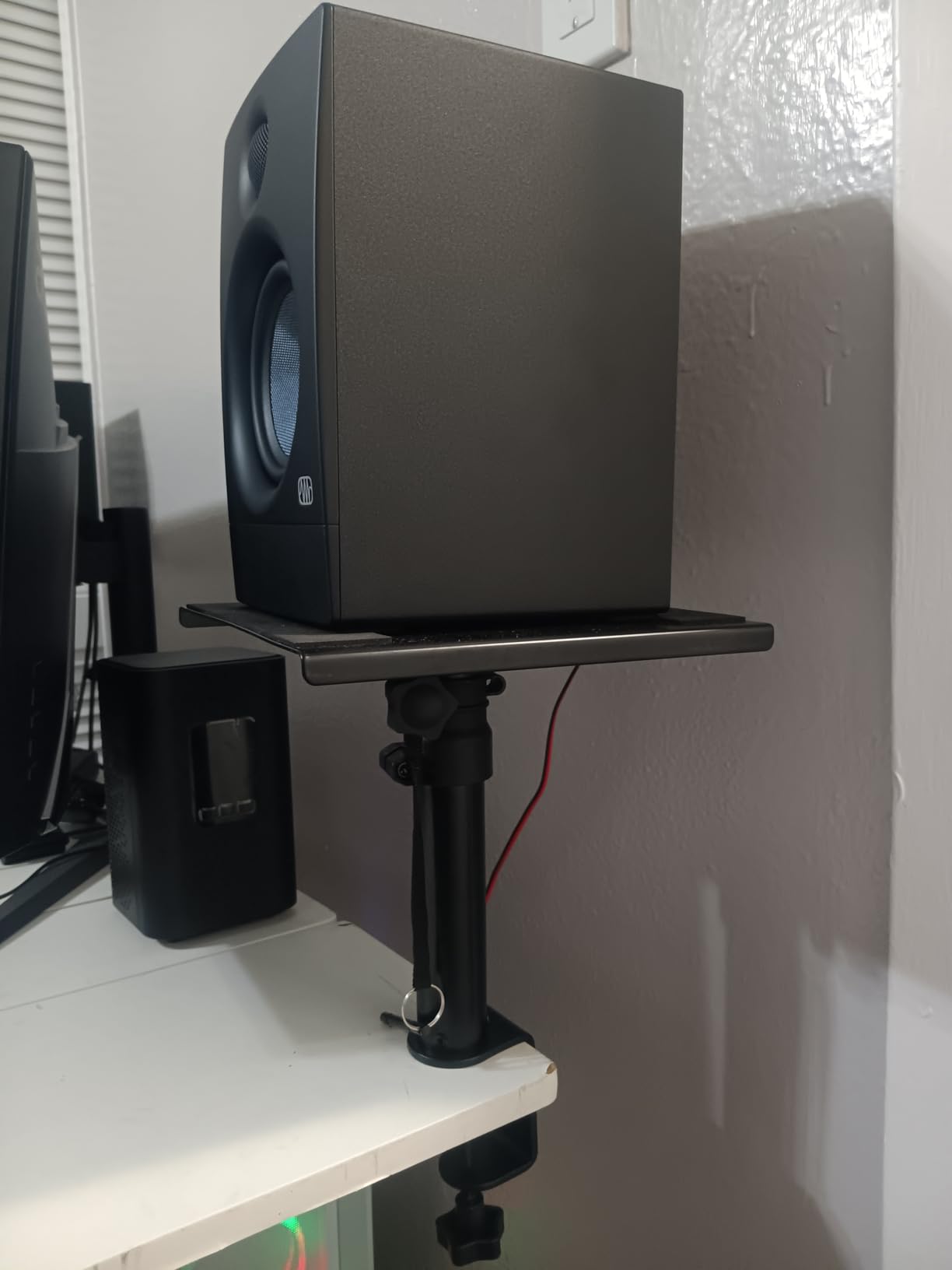 Set of 2 Desktop Clamp Speaker Stands Short Studio Monitor Stands Height Adjustable customer photo 2