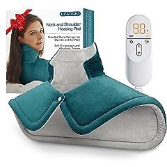 Heating Pad for Neck Shoulders Back, Weighted Heated Neck Wrap & Shoulder Heating Pad for Mom Dad, Versatile Heat Pad for Full-Body Relaxation, Anniversary | Birthday Gifts for Women Men Wife Husband customer photo 1