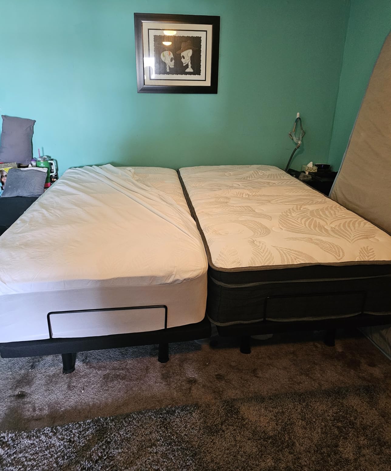 Tami Tami T600 Adjustable Bed Frame Queen Size with Remote & Massage - Electric Beds Bases, Zero Gravity, Dual Side USB, Side Pockets, Nightlight, Quiet Motor, Wireless Remote, 5 Min Easy Assembly customer photo 2