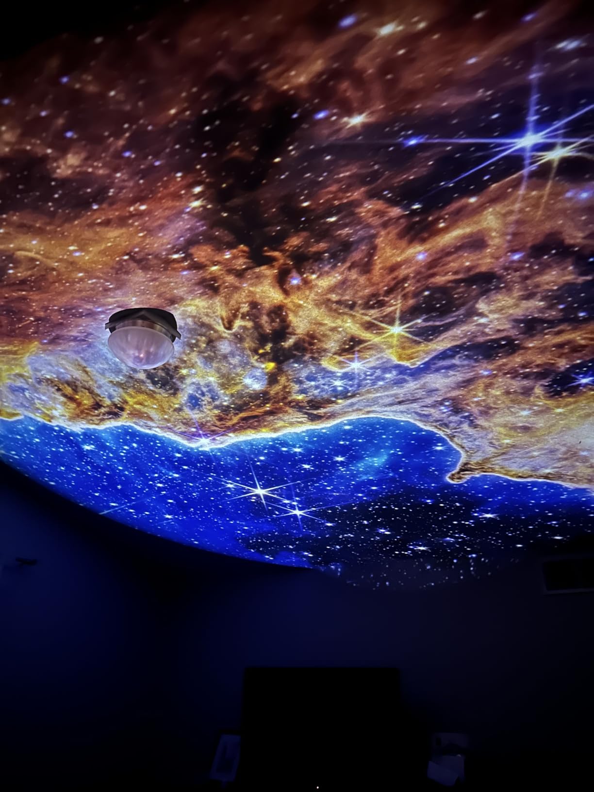 POCOCO Galaxy Star Projector for Bedroom with Replaceable Optical Film Discs, Home Planetarium Night Light Projector with High-Definition Soft Light for Relax, Study, and Meditate, Stress Relief Gifts customer photo 1