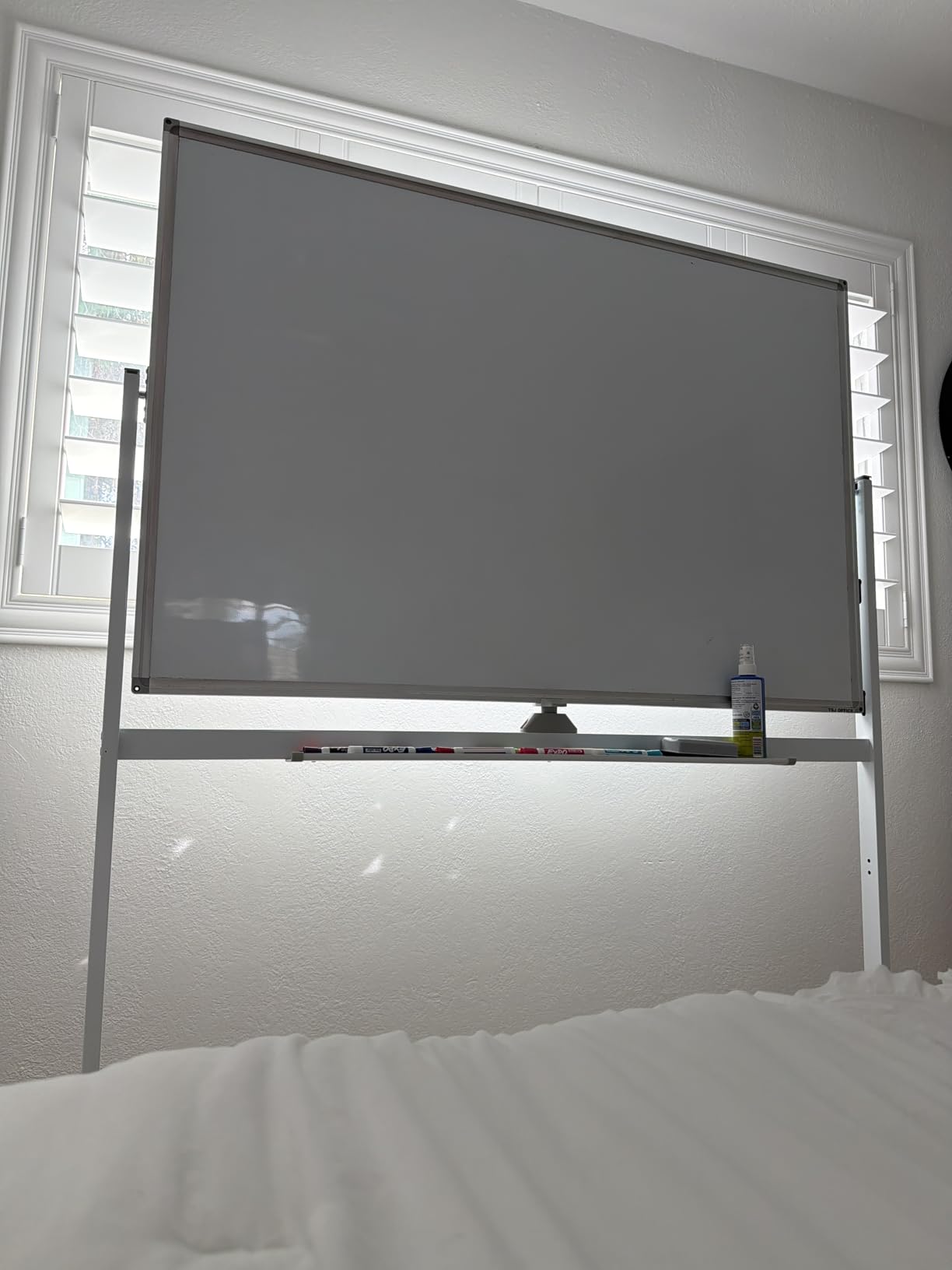 Large Rolling Whiteboard - Dry Erase Magnetic 48 x 32 Inches, Height Adjustable Double Sided Mobile Portable Easel on Wheels customer photo 2