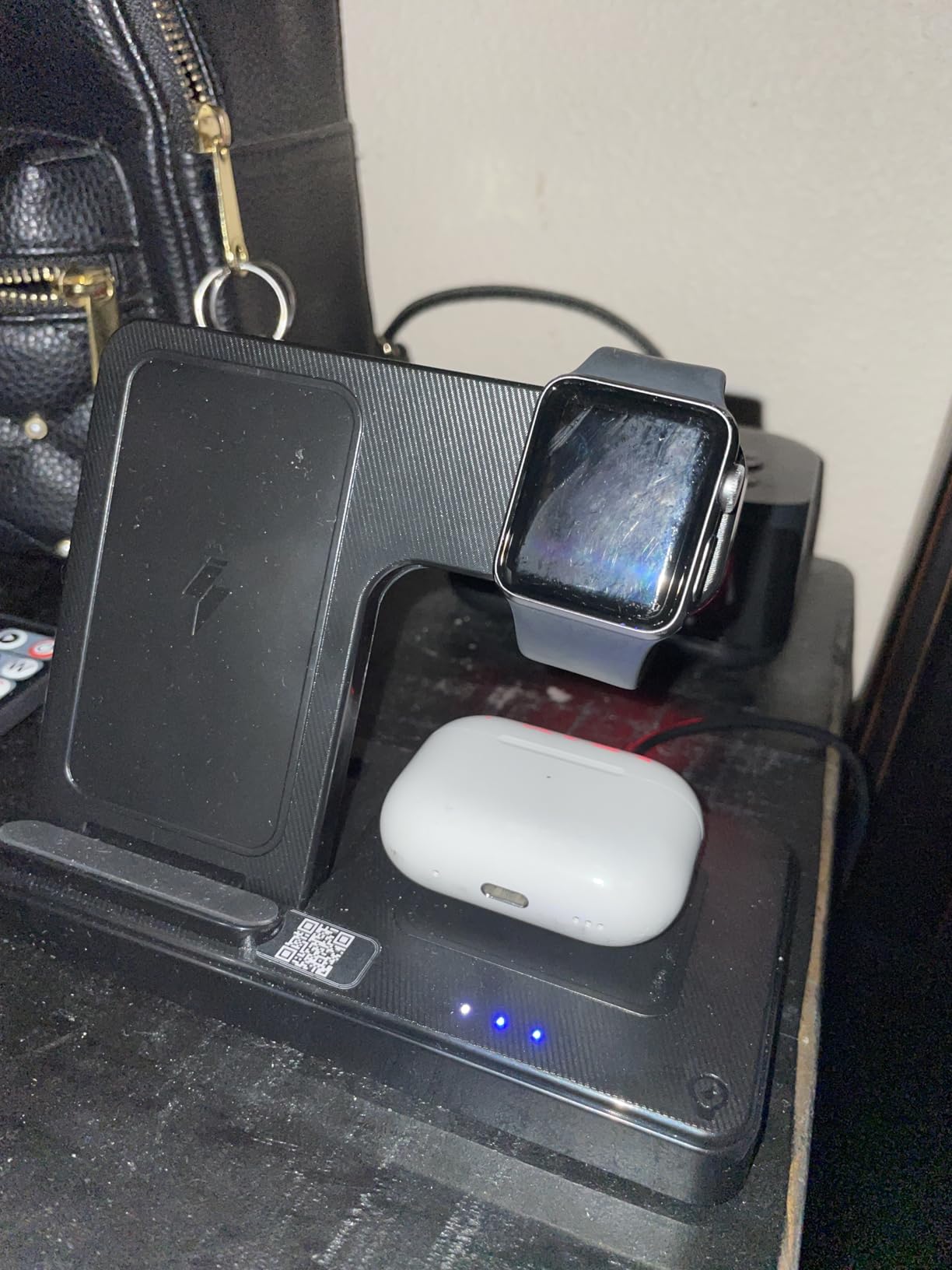 Wireless Charger iPhone Charging Station: 3 in 1 Charger Stand Multiple Devices for Apple - iPhone 17 16e 16 15 14 Pro Max 13 12 11 - Watch 11 10 9 8 7 6 5 4 3 2 SE and Ultra Series - Airpods 4 3 Pro customer photo 1