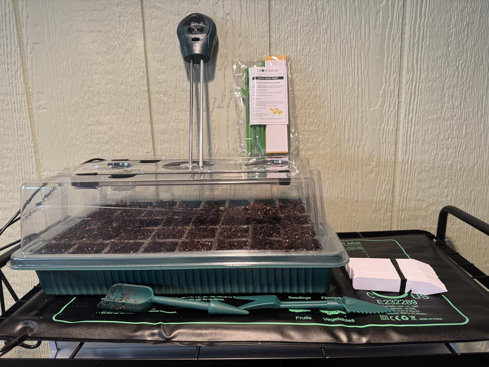 Seed Starter Kit with Grow Lights & Heat Mat - 40-Cell Seed Starter Tray, Humidity Dome, Soil Moisture Meter & Sticky Gnat Traps - Indoor Greenhouse & Plant Propagation Station customer photo 1