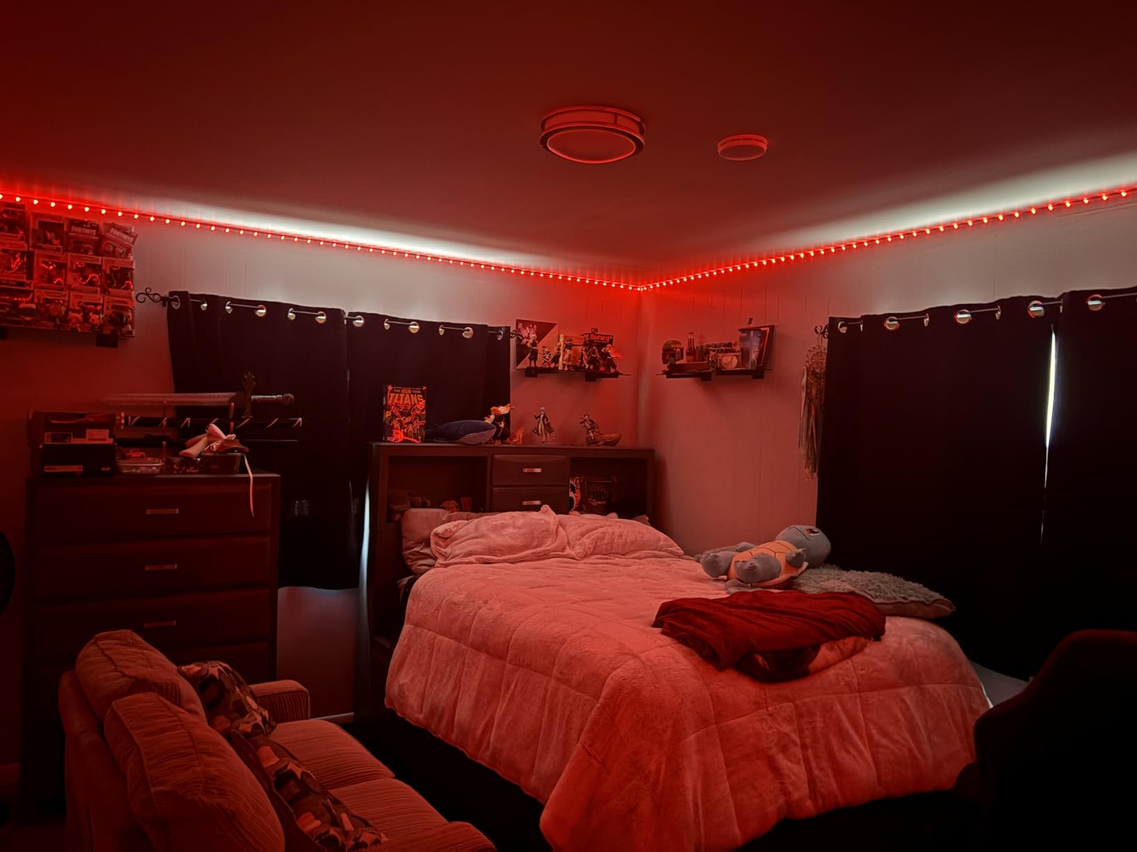 Leeleberd Led Lights for Bedroom 100 ft (2 Rolls of 50ft) Music Sync Color Changing RGB Led Strip Lights with Remote App Control Bluetooth Led Strip, Lights for Room Home Kitchen Party Decor customer photo 1