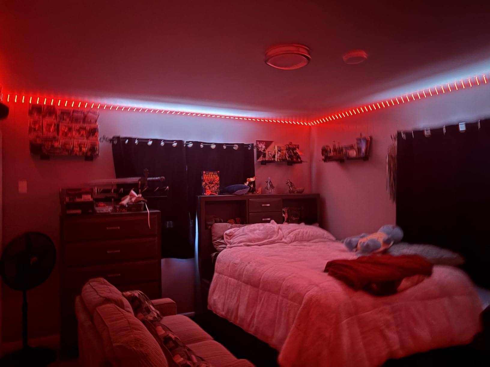 Leeleberd Led Lights for Bedroom 100 ft (2 Rolls of 50ft) Music Sync Color Changing RGB Led Strip Lights with Remote App Control Bluetooth Led Strip, Lights for Room Home Kitchen Party Decor customer photo 2