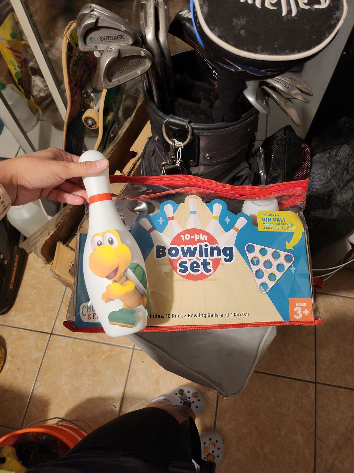 Chuckle & Roar 10-Pin Kids Bowling Set with Pin Pal - Indoor Active Game for Family Game Night, Easy Setup & Cleanup, Color & Number Learning Toy, Ages 3+ customer photo 2