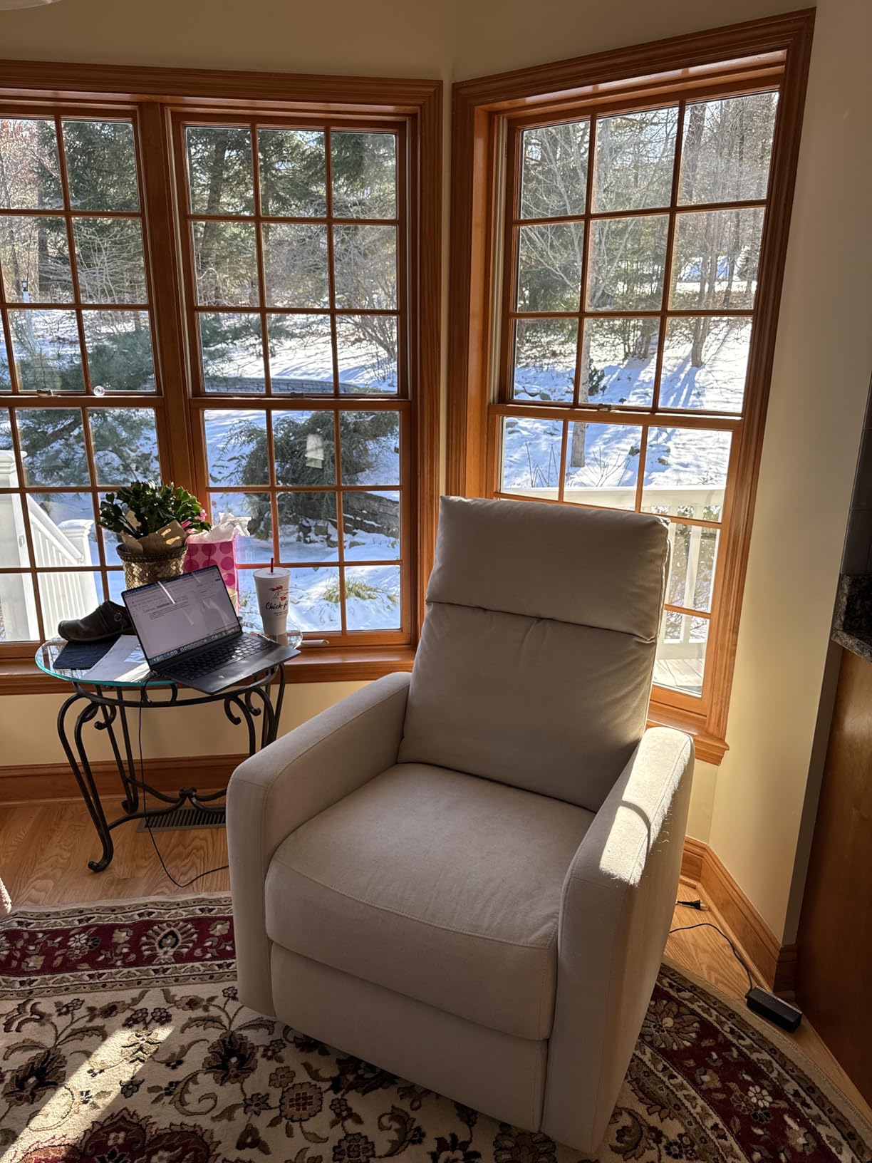 Nurture& The Glider Plus - Premium Nursery Power Recliner | Swivel Chair with Adjustable Head Support and Adjustable Lumbar Support | Built-in USB - The Ultimate Comfort for Nursing, Relaxing (Ivory) customer photo 1