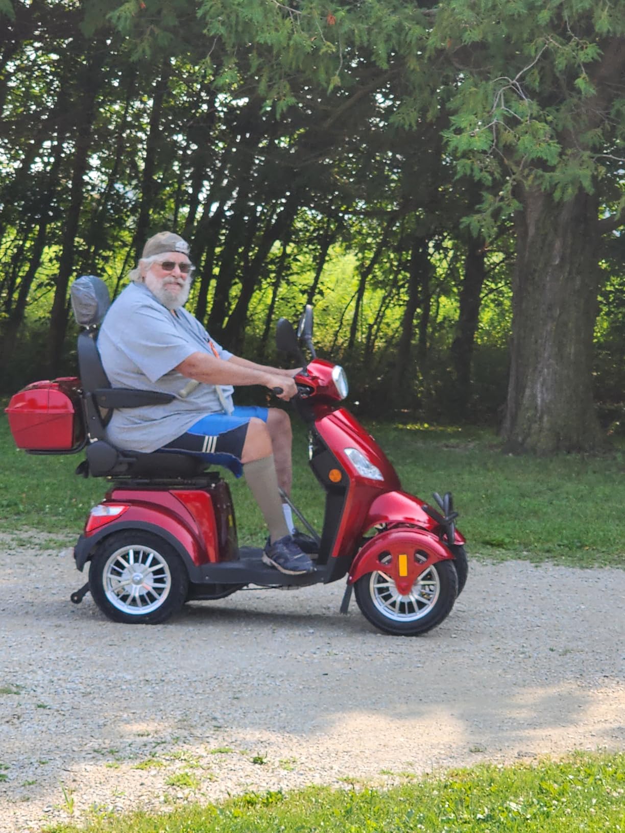Mobility Scooters for Seniors & Adults 500lbs Capacity - 800W All Terrain Electric Powered Mobility Cart - Heavy Duty Mobility Scooter for Elderly w/Charger Remote Keys (Blue) customer photo 1