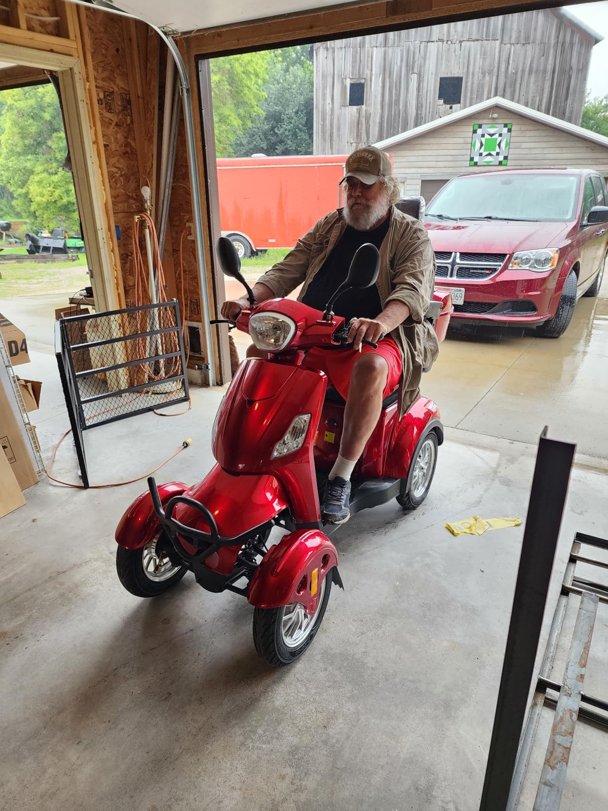 Mobility Scooters for Seniors & Adults 500lbs Capacity - 800W All Terrain Electric Powered Mobility Cart - Heavy Duty Mobility Scooter for Elderly w/Charger Remote Keys (Blue) customer photo 2