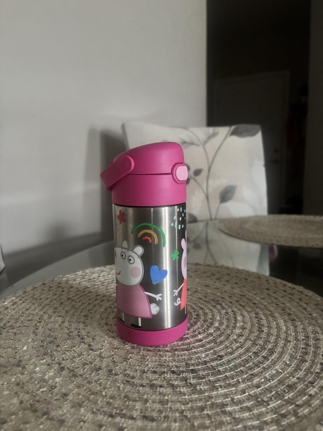 THERMOS FUNTAINER Water Bottle with Straw - 12 Ounce - Kids Stainless Steel Vacuum Insulated Water Bottle with Lid, Bluey customer photo 2