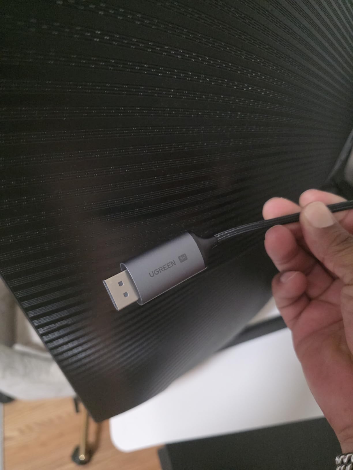 UGREEN USB C to DisplayPort 1.4 Cable 8K@60Hz 4K@240Hz Unidirectional Thunderbolt 4/3 to DisplayPort Cord USB C to DP 32.4Gbps Compatible iPhone 17, MacBook Pro/Air, iPad, Mac Mini, Galaxy, XPS, 6.6FT customer photo 1