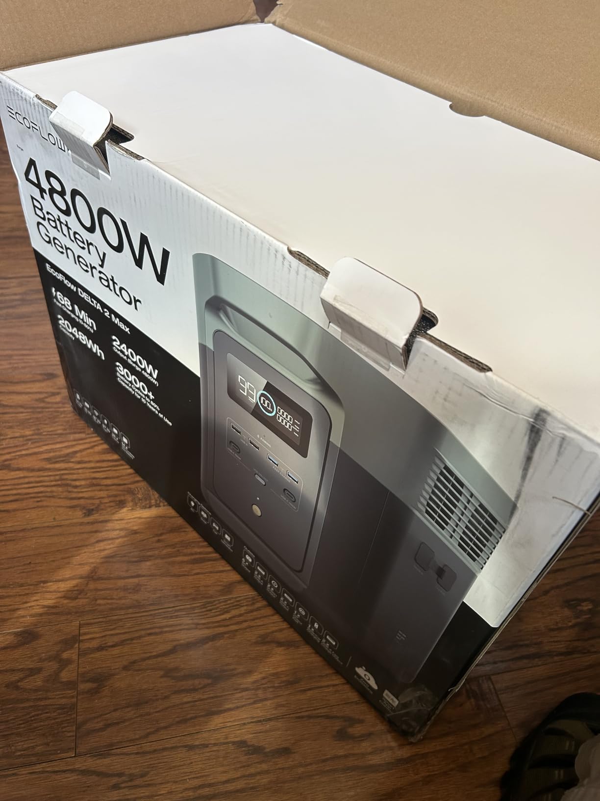 EF ECOFLOW Portable Power Station DELTA 2 Max, 2400W LFP Solar Generator, Full Charge in 1 Hr, 2048Wh Solar Powered Generator for Home Backup (Solar Panel Optional) customer photo 1