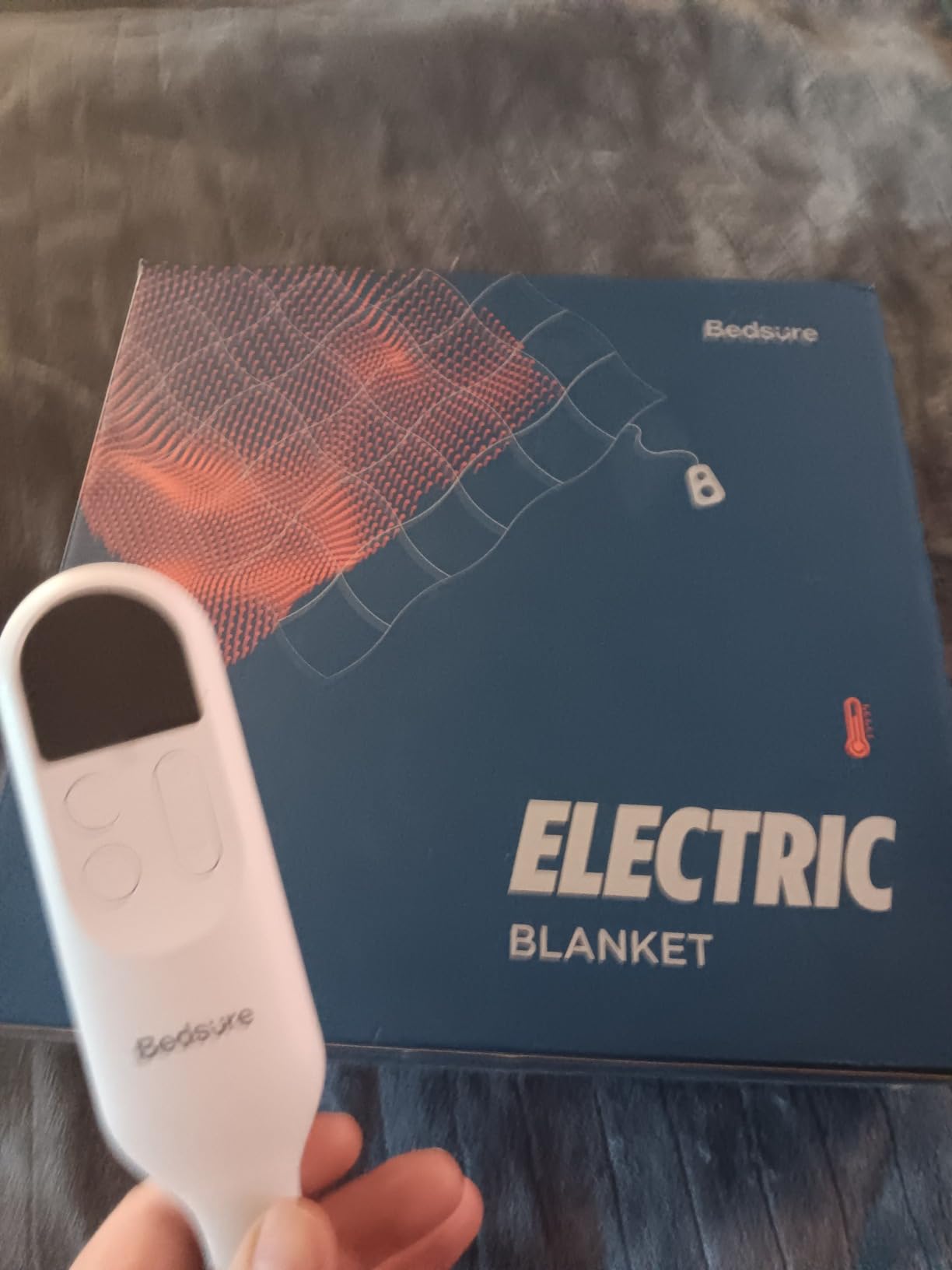 Bedsure Electric Blanket King Size - Dual Control Heated Blanket King Size, Fast Heating with 10 Time Settings & 10 Heat Settings, Warm Gift for Grandma (100x90 inches, Grey) customer photo 1