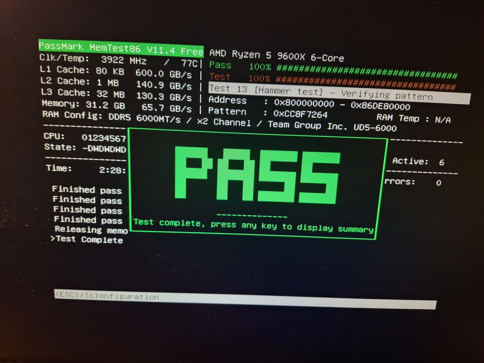 TEAMGROUP T-Create Expert CL30 Overclocking 10L DDR5 32GB Kit (2 x 16GB) 6000MHz (PC5-48000) Intel XMP 3.0 & AMD EXPO Compatible Desktop Memory Module Ram Black - CTCED532G6000HC30DC01 customer photo 2