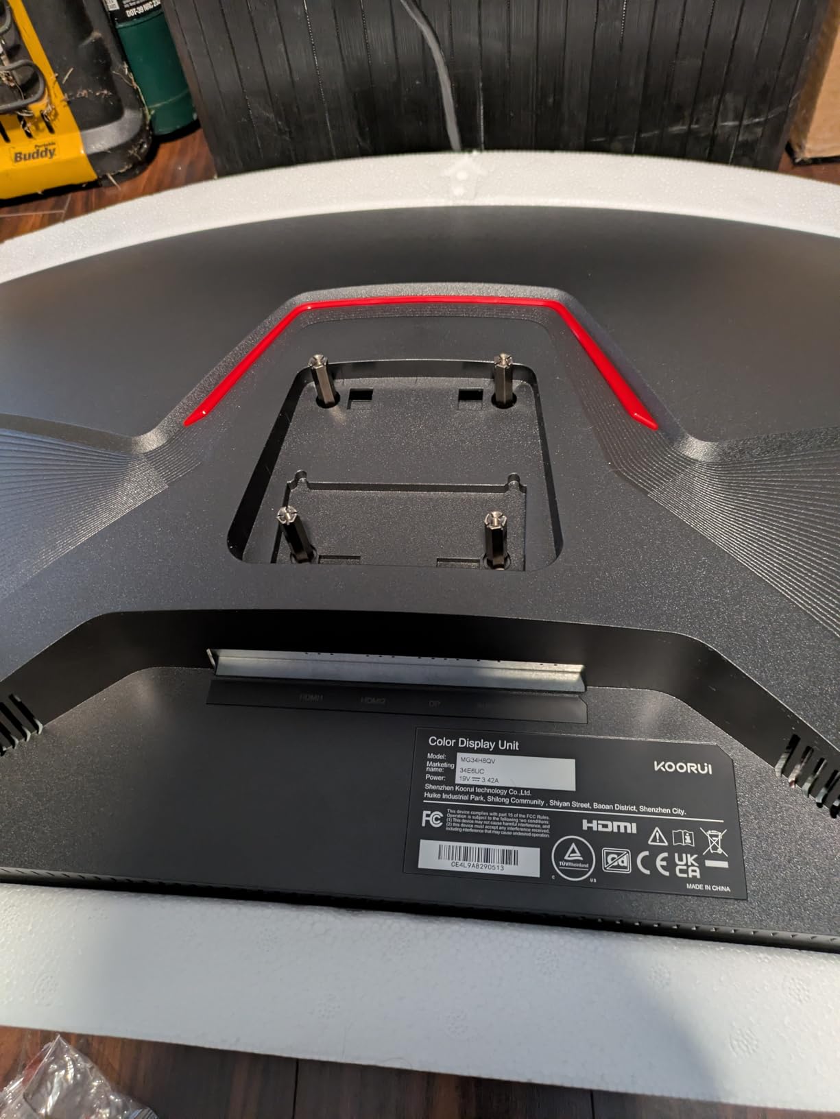 KOORUI 34-inch Curved Ultrawide WQHD 3440×1440 Gaming Monitor, 180Hz 1000R- PIP/PBP, 1ms(MPRT), HDR400, DCI-P3 95%, FreeSync Premium, 1 x DP 1.4 & 2 x HDMI 2.0, Tilt Height Swivel Adjustment, 34E6UC customer photo 2