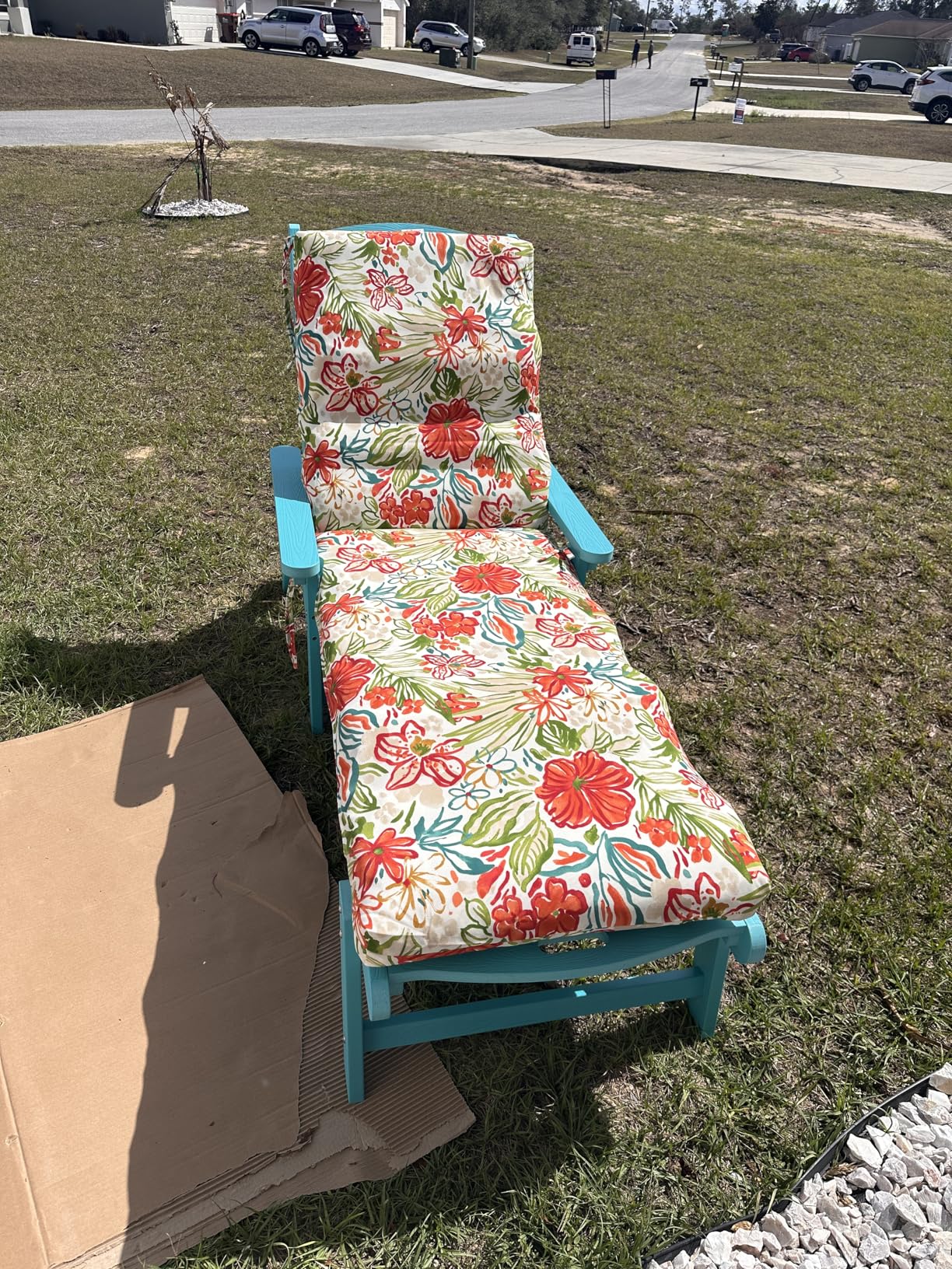 LUE BONA Outdoor Chaise Lounge Chairs Set of 2, HDPS Chaise Lounger, 5 Positions Adjustable Lounge Chairs, Pool Lounge Chair with Wheels for Poolside, Patio, Restaurant, 3 Year Warranty, Teak Color customer photo 2