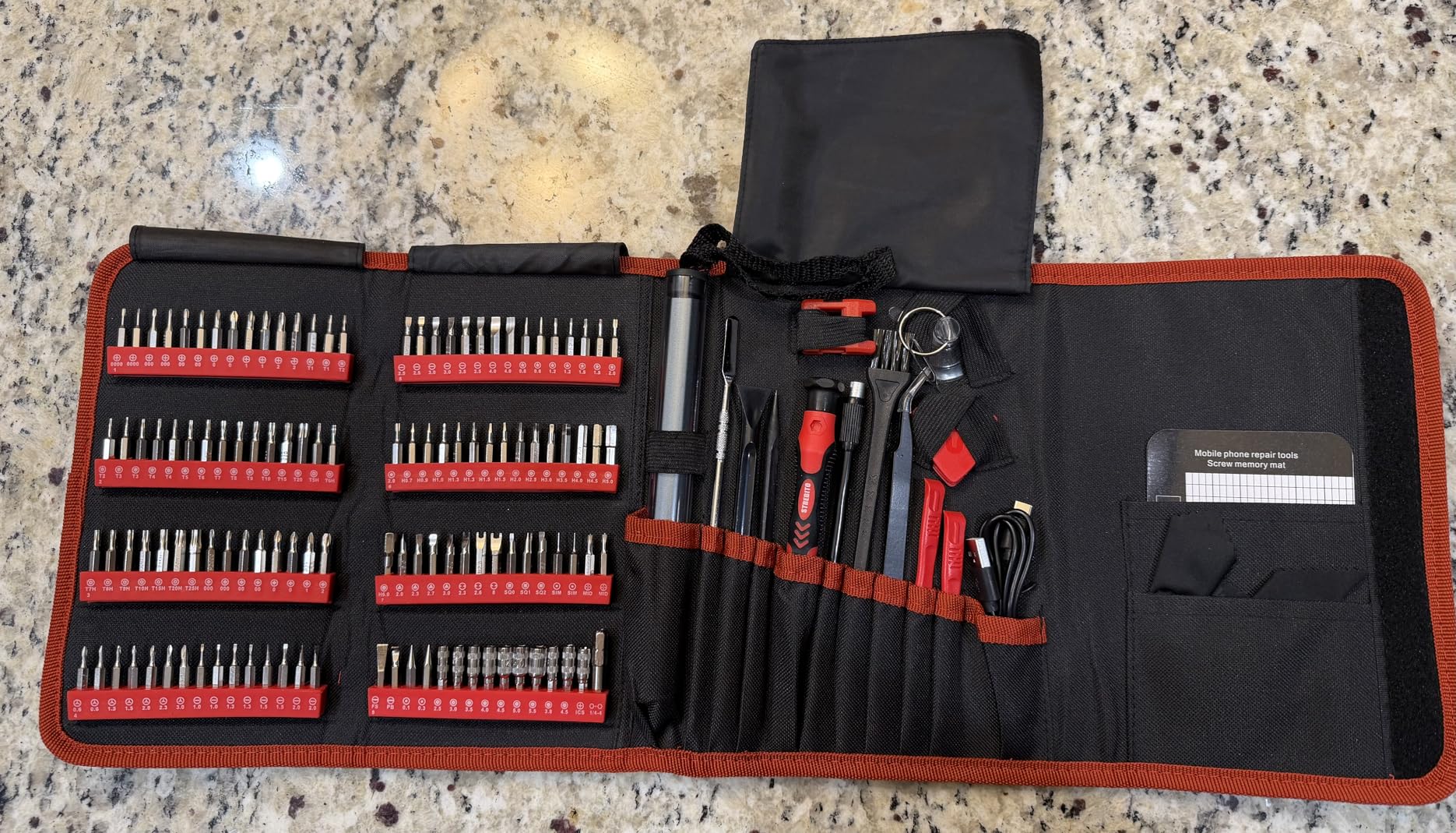 STREBITO Electric Screwdriver, 144-in-1 Precision Screwdriver Set, 120 Magnetic Bits, Organized Storage and Portability, Small Tool Kit for Electronics, PC, Computer and Laptop customer photo 2