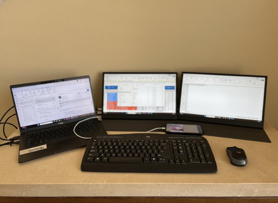 True 4K Portable Monitor - 15.6inch UHD 3840x2160 100% sRGB USB-C HDMI External Second Monitor Portable IPS Screen Computer Display with Speakers for Laptop MacBook Switch PS5/4 Xbox customer photo 2