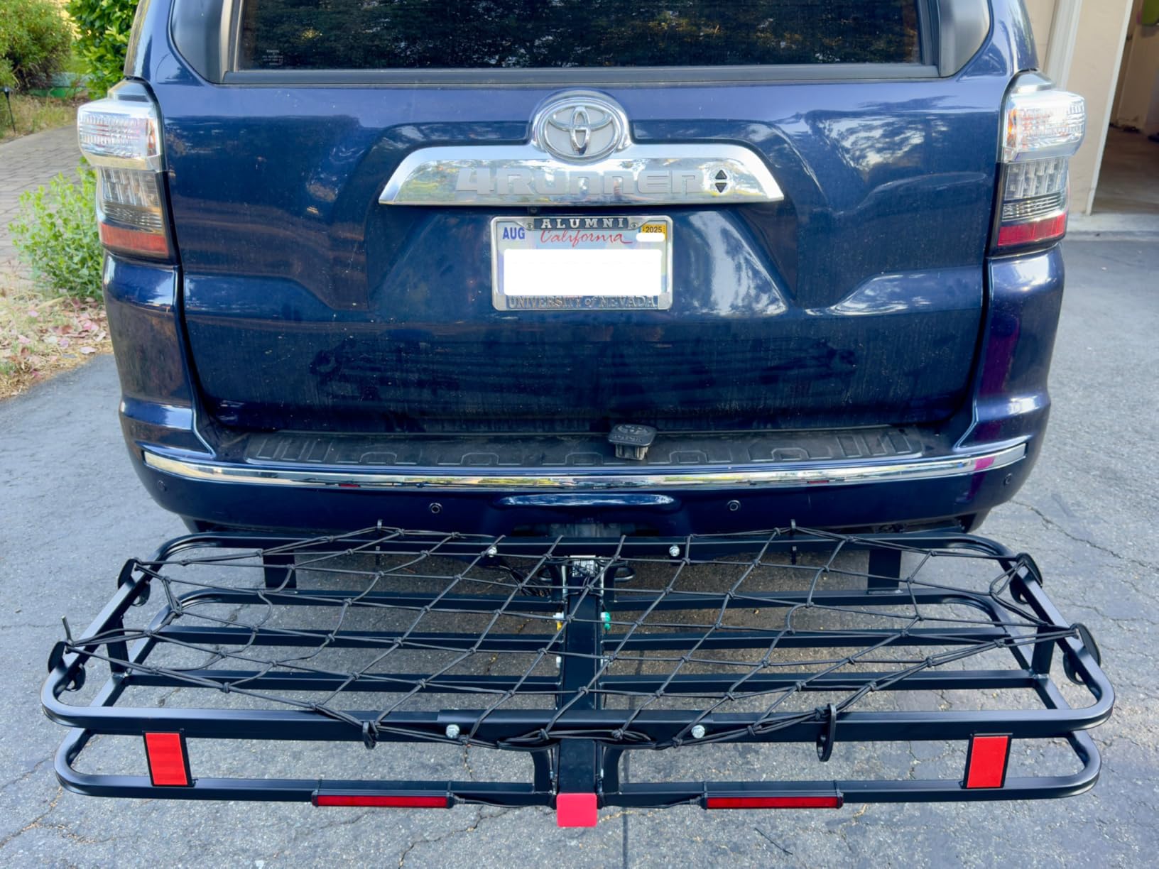 VEVOR 60x24x6 Folding Hitch Carrier - 500lb Capacity Cargo Basket & Waterproof Bag, Fits 2