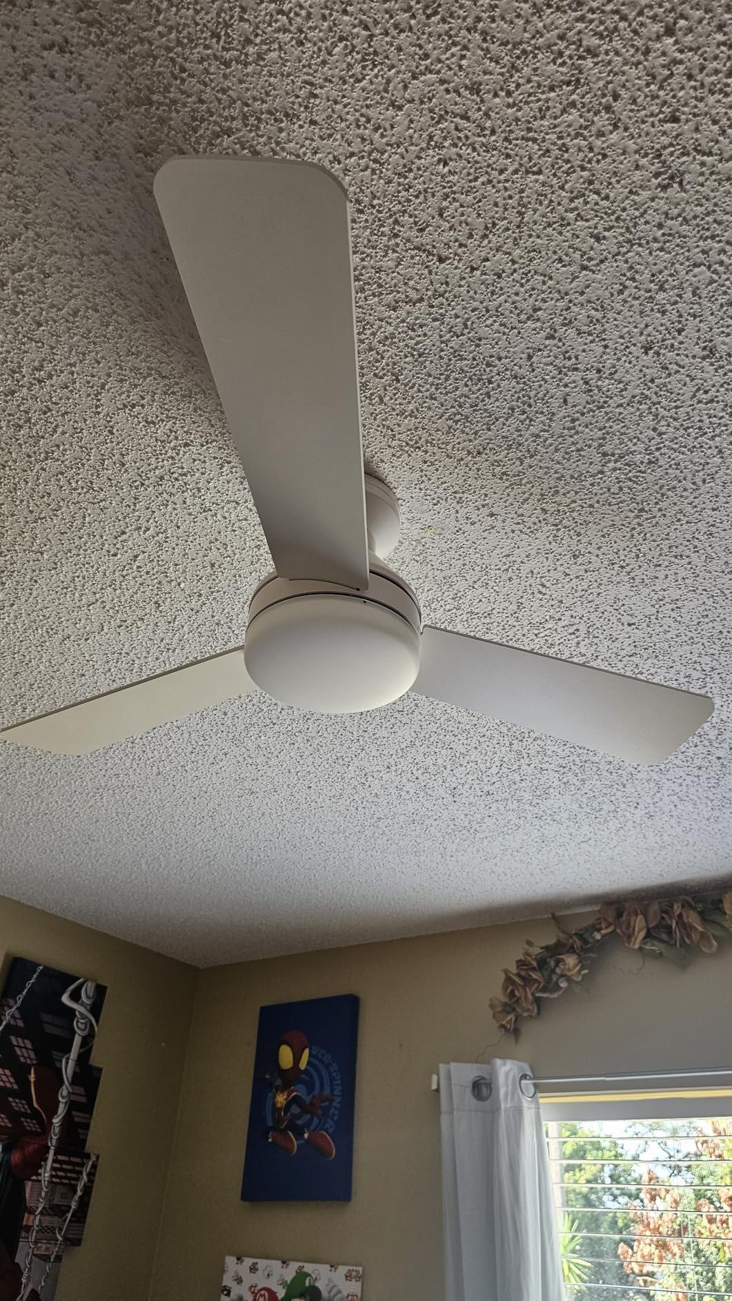 Amico Ceiling Fans with Lights, 42 inch Low Profile Ceiling fan with Light and Remote Control, Flush Mount, Reversible, 3CCT, Dimmable, Noiseless, Black Ceiling Fan for Bedroom, Indoor/Outdoor Use customer photo 2