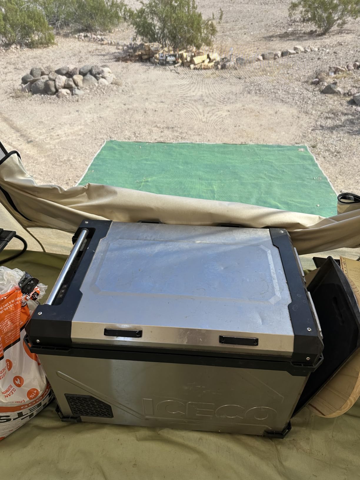 ICECO APL55 Dual Zone Portable Refrigerator Bluetooth Controlled, 55 Liter 12v refrigerator with SECOP Compressor, DC 12/24V, AC 110-240V, for Truck, Car and Home, -4℉~68℉(Silver) customer photo 1