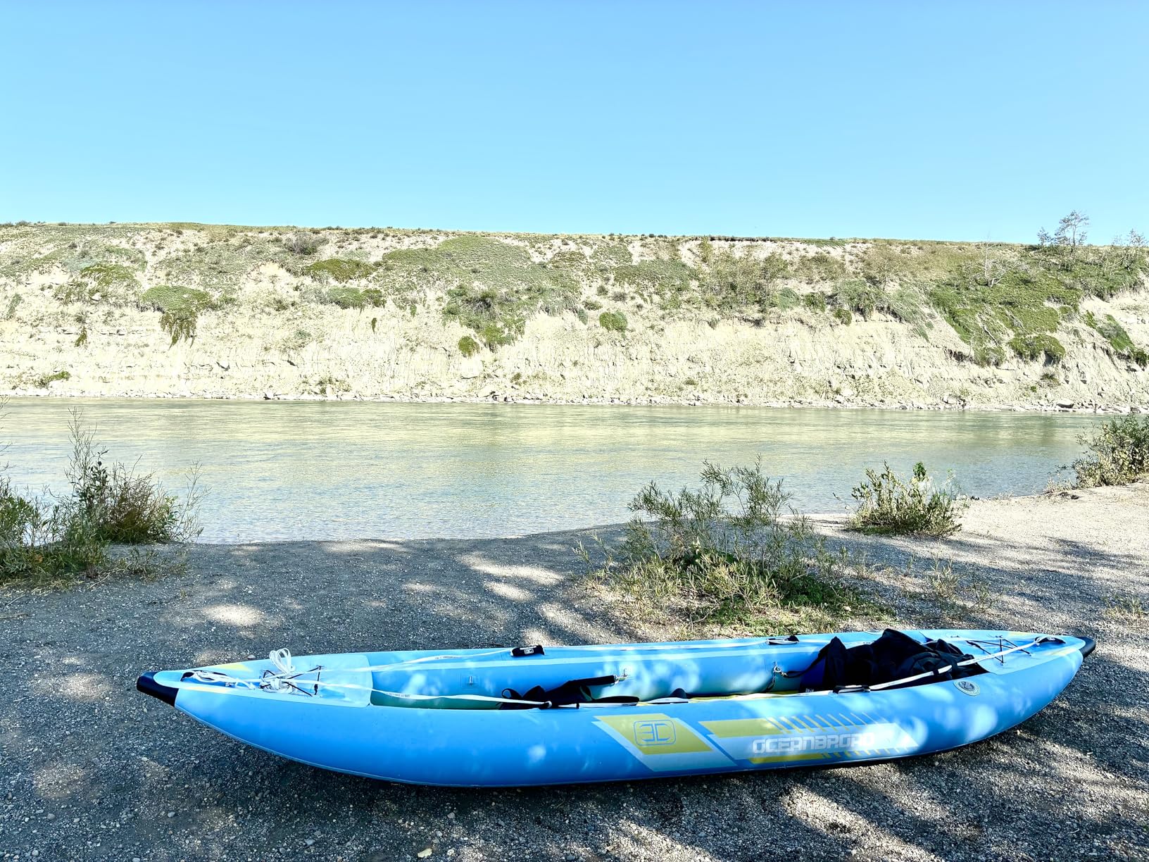 OCEANBROAD Inflatable Sit-in Kayak(NO HIN), 1 Person/2 Person Blow Up Kayak for Adults with Paddle, Kayak Seat, Pedal, Hand Pump and Bag, Blue/Sky Blue customer photo 2