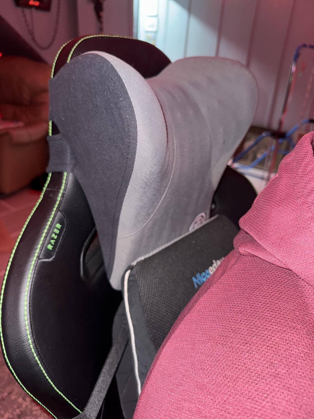 Car Neck Pillow for Driving Seat, Soft Memory Foam Headrest Pillow with Adjustable Strap and Removable Cover, Ergonomic Neck Support for Car, Office Chair, Gaming Chair - Black customer photo 1