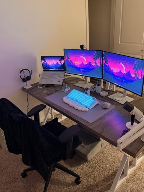 JIKIOU Upgrade Leather Cloud Keyboard Wrist Rest, Cloud Wrist Rest with Non-Slip PU Base, Comfortable Memory Foam Wrist Rest for Computer Laptop Mac Gaming Office and Pain Relief Wish New Year Gift customer photo 1