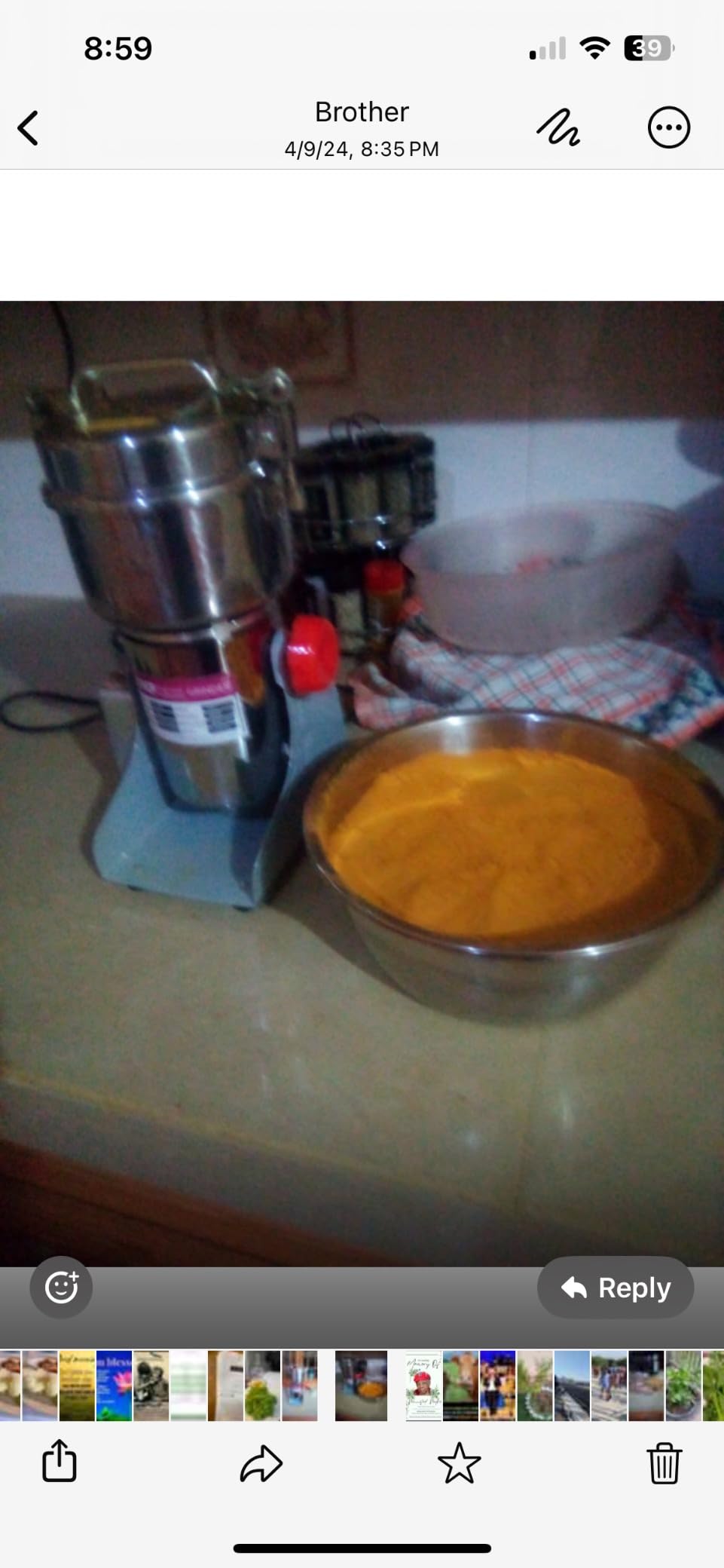 750g Grain Mill, 304 Stainless Steel Spice Grinder, 2800W High-speed Commercial Flour Mill, Superfine Flour Mill Grinder for Home, Grain Mill for Flour customer photo 2