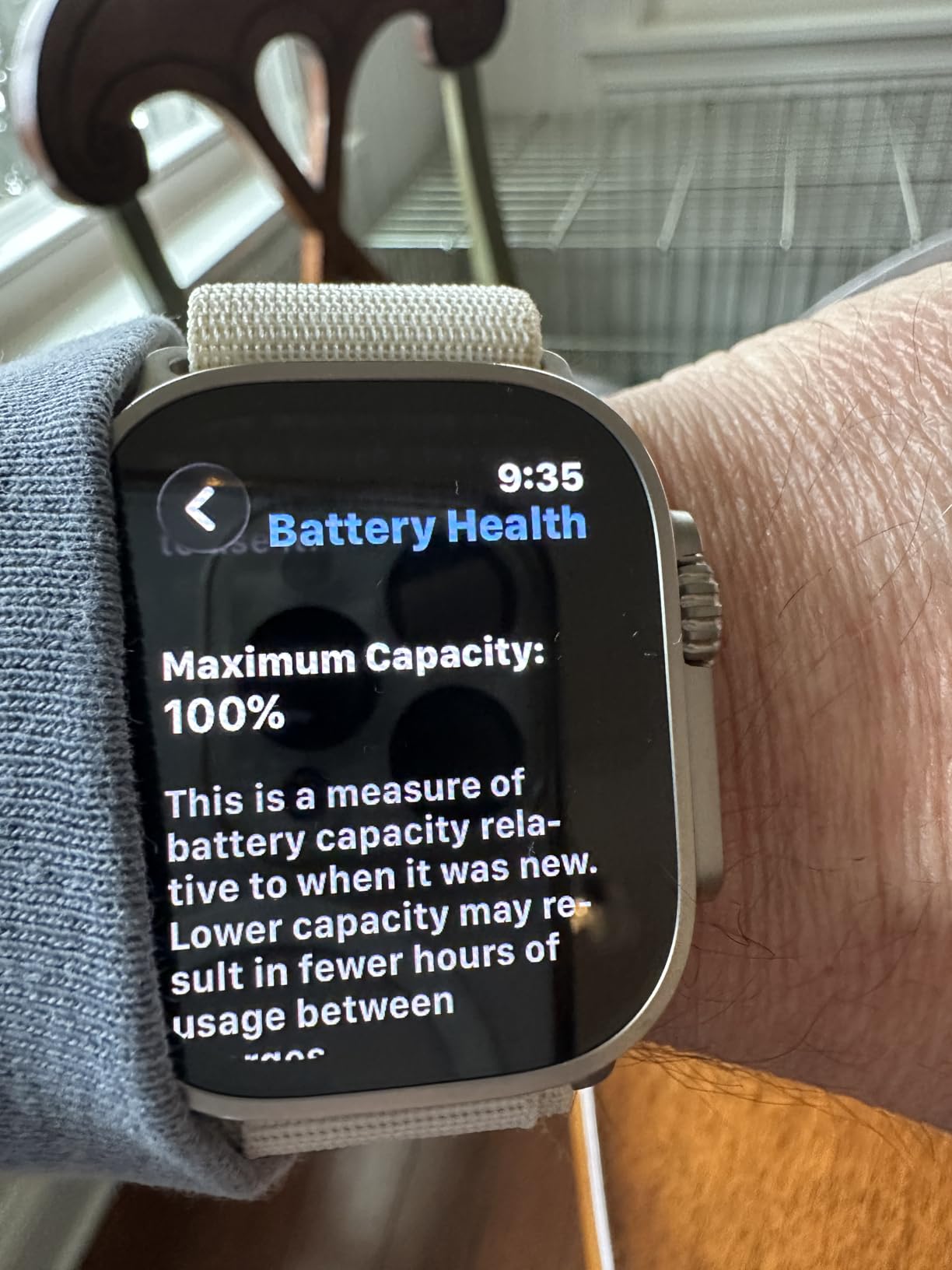 Apple Watch Ultra [GPS + Cellular 49mm] Titanium Case with Midnight Ocean Band, One Size (Renewed Premium) customer photo 1