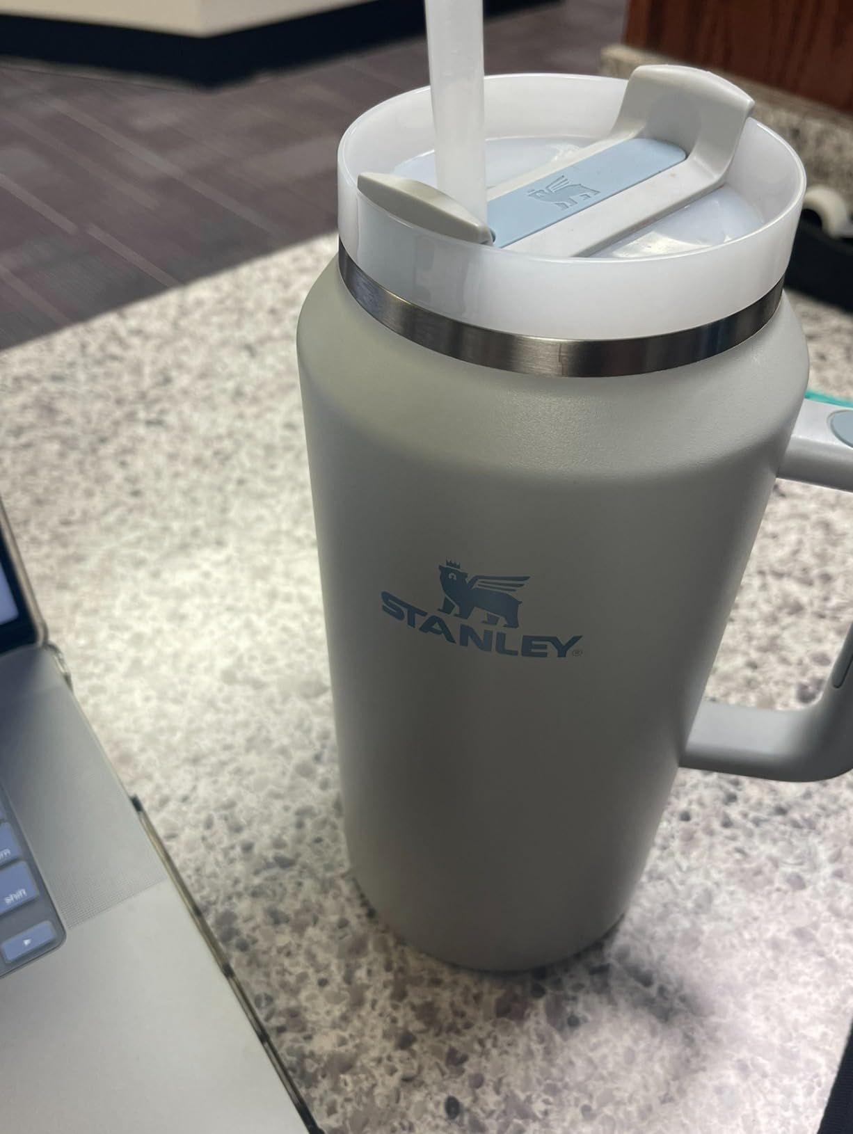 Stanley Quencher H2.0 Tumbler with Handle & Straw 64 oz | Flowstate 3-Position Lid | Large Capacity for Travel & Sports | Insulated Stainless Steel Cup | BPA-Free | Fog customer photo 1