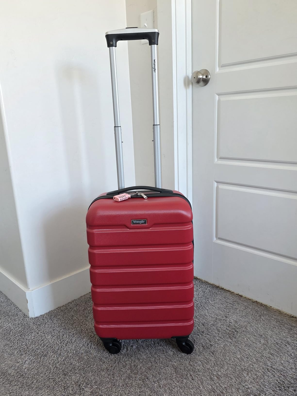 Wrangler Hardside Spinner Luggage, Blue Heaven, Carry-On 20-Inch customer photo 1