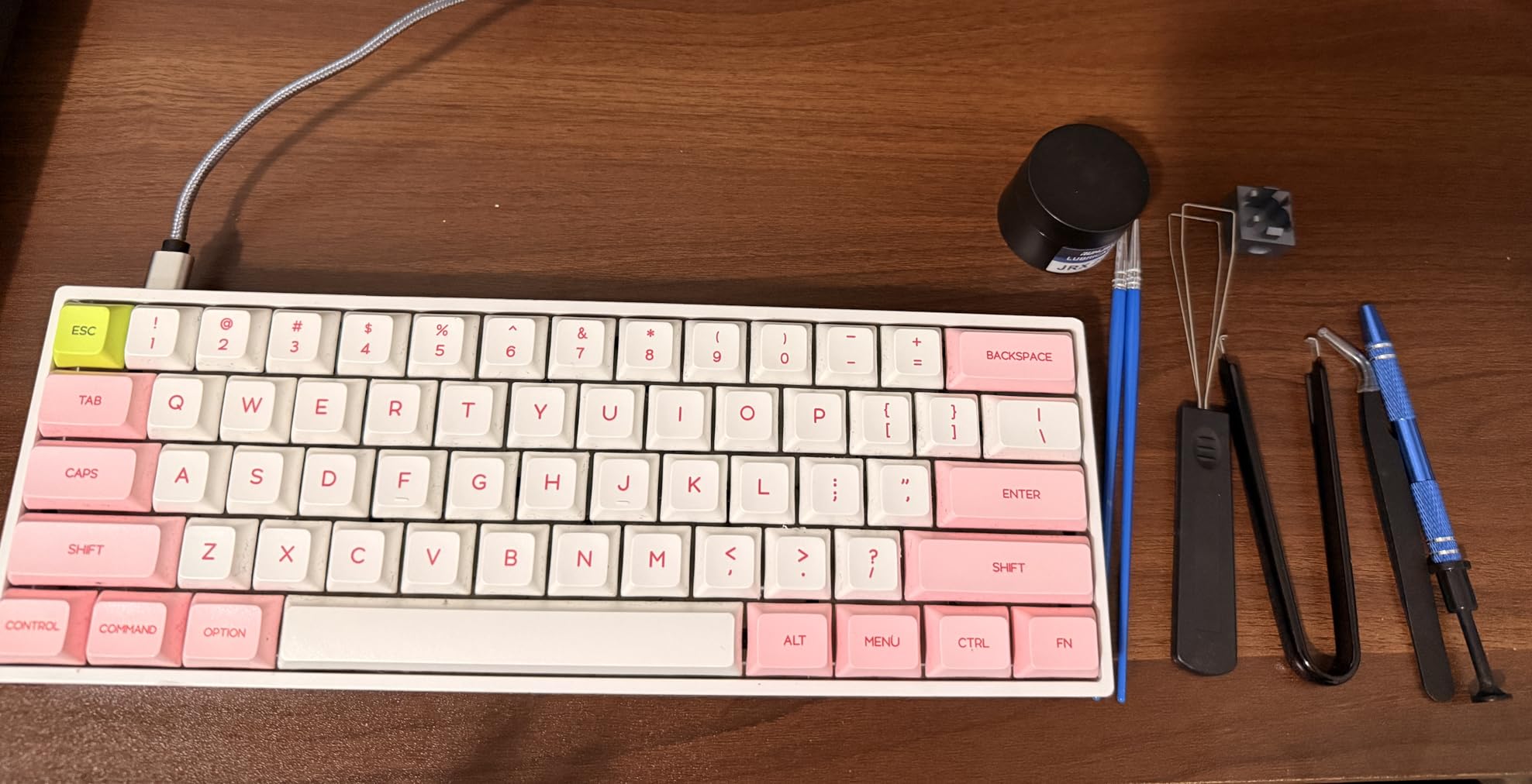 YIMAGUJRX RUNJRX Keyboard Lube Kit JRX 205G0 0.53oz/15g for Mechanical Keyboard Switch Lube, Keyboard Removal Tool with Keycap Puller,Switch Puller,Tweezers(6 Pcs) customer photo 1