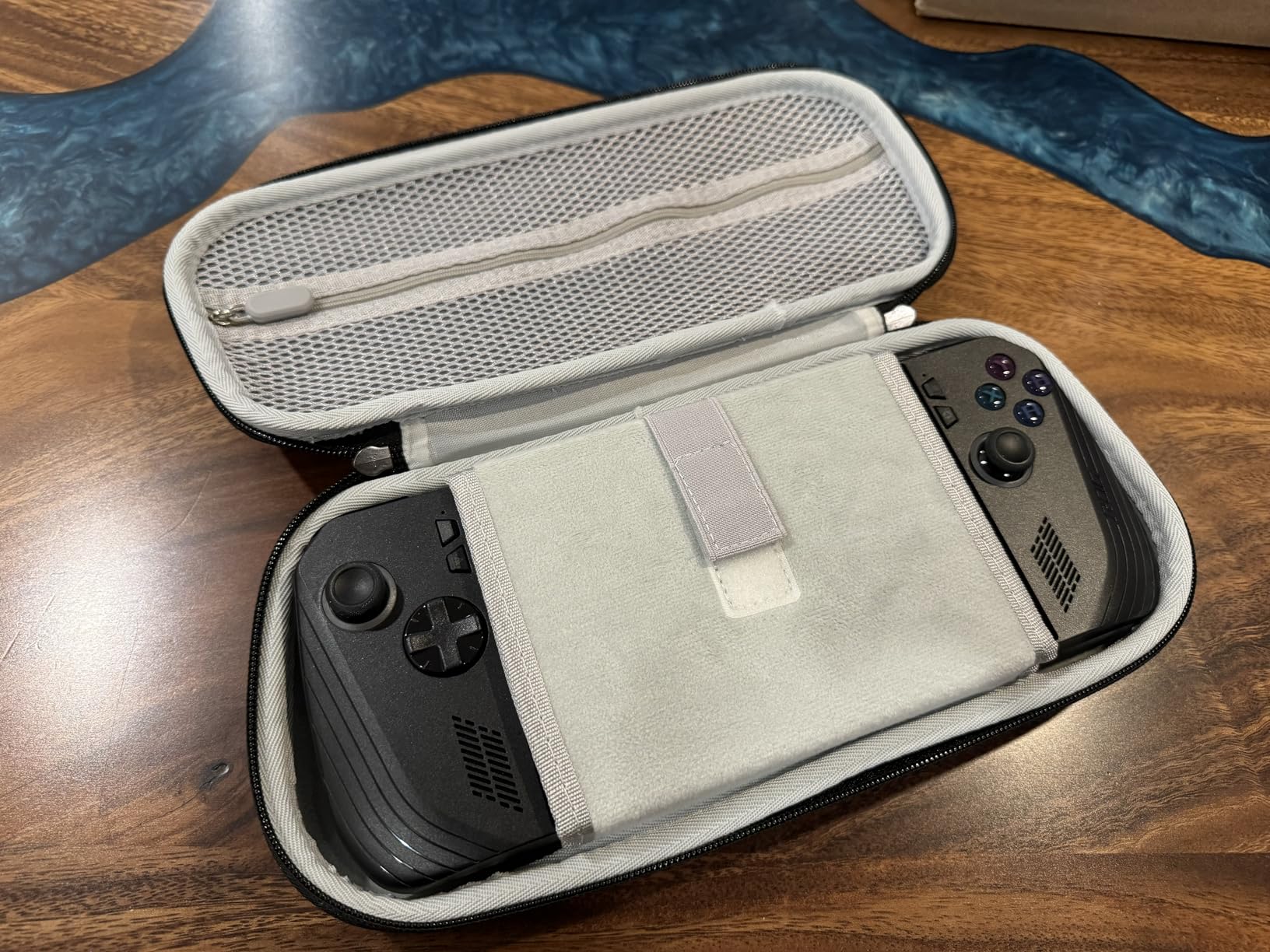 OPTOSLON Compact ROG Ally Carrying Case Compitable with ASUS ROG Ally X/ROG Ally Gaming Handheld and accessories, Hard Case for Travel and Storage[Black] customer photo 1