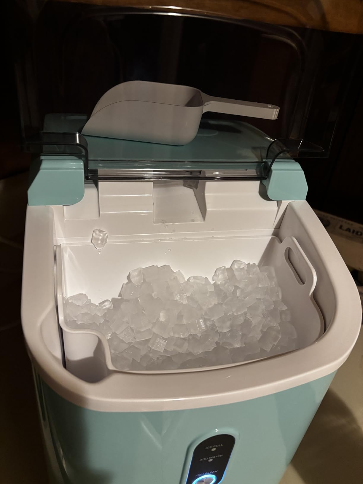 Nugget Ice Maker Countertop, Silonn Chewable Pellet Ice Machine with Self-Cleaning Function, 33lbs/24H Portable Ice Makers for Home Kitchen Office, Black customer photo 1