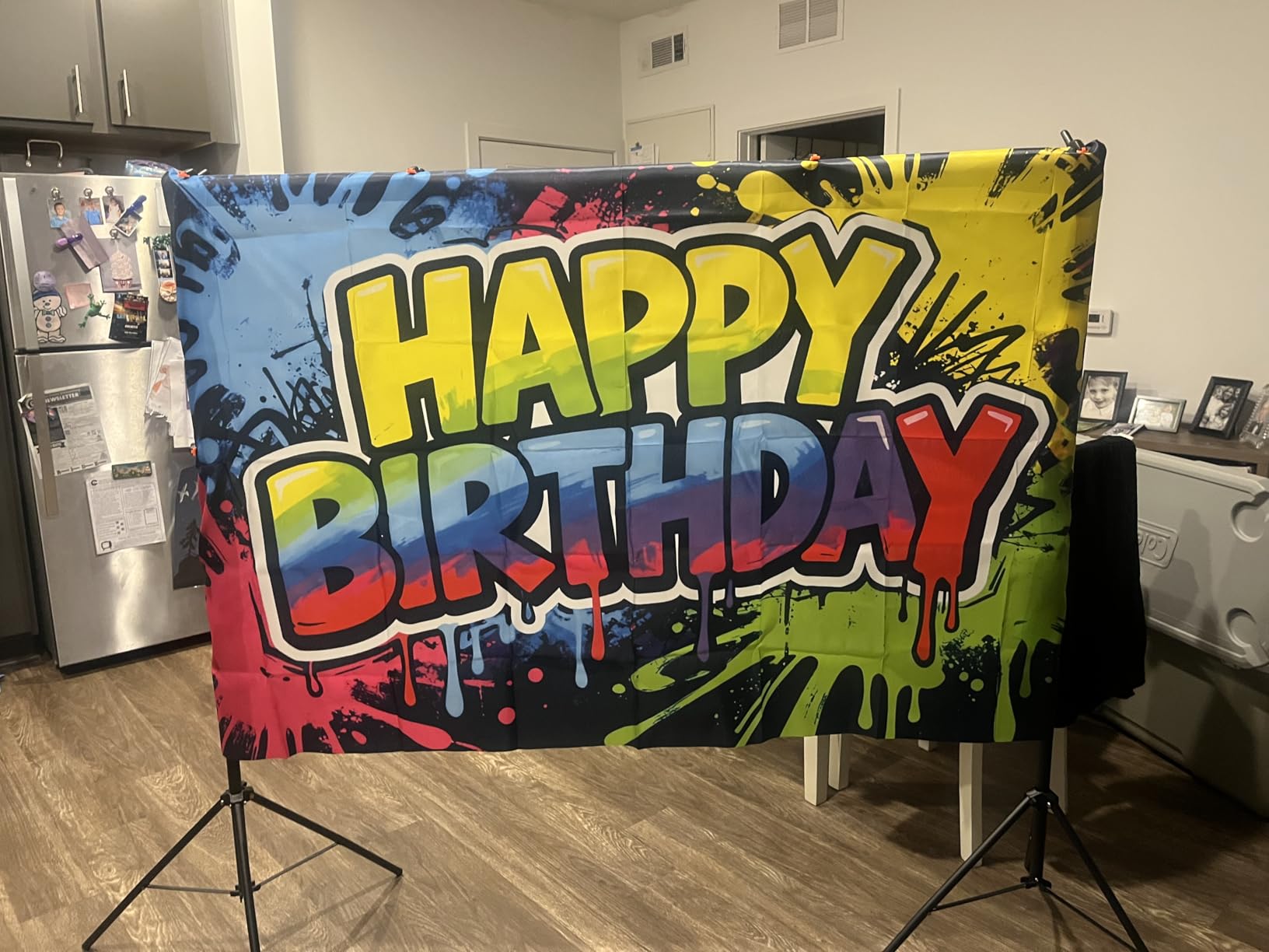 LINCO Backdrop Stand for Parties Kit 10x7 ft Adjustable Back Drop Photography Studio Photo Background Support System with Clamps, Sand Bag, Carrying Bag 4172 customer photo 2