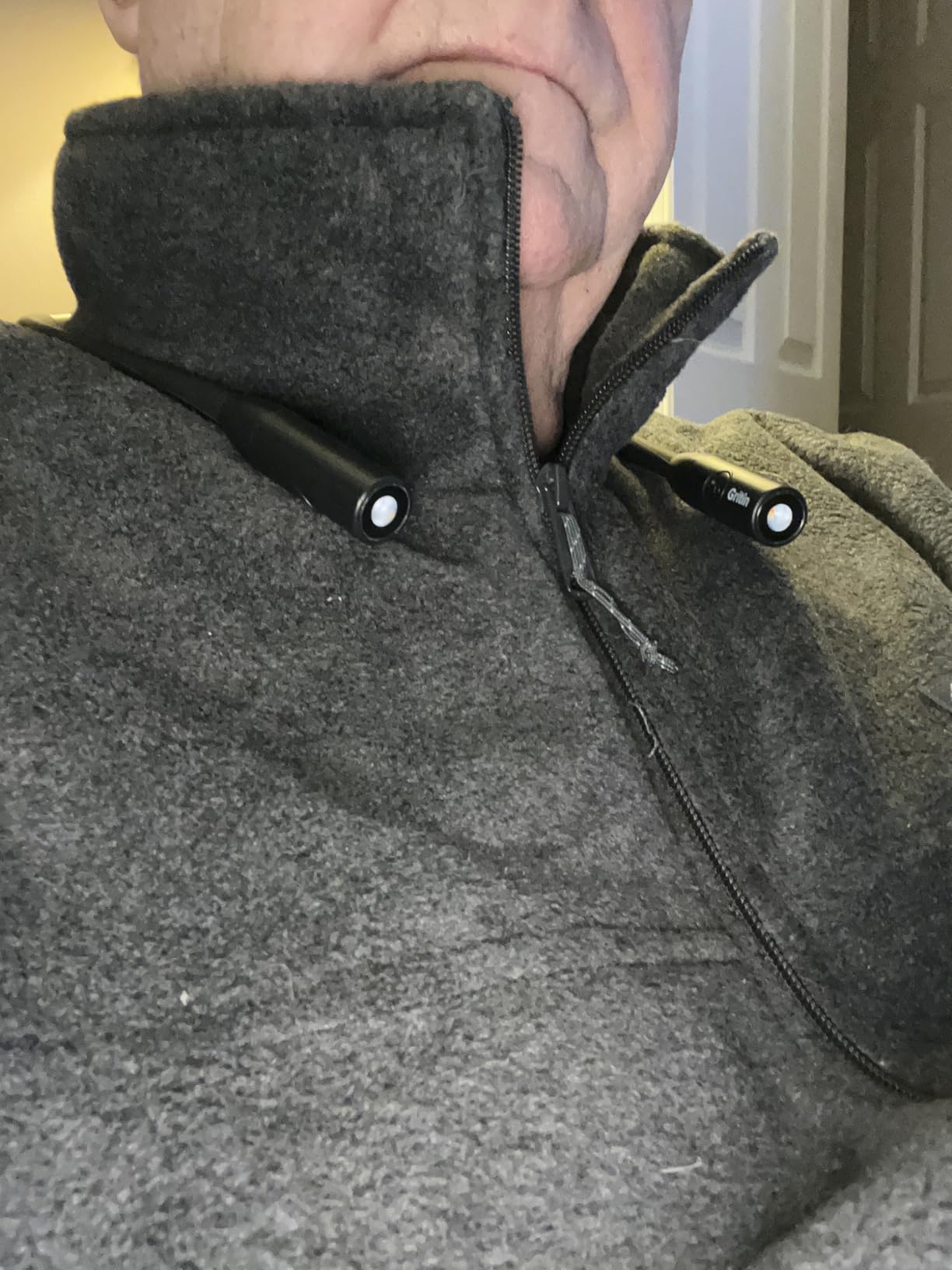 Gritin LED Neck Reading Light,Book Light for Reading in Bed-Eye Caring 3 Colors, Dimmable Brightness, Bendable Arms, 80+Hrs Runtime, Neck Round Design, Comfortable &Lightweight for Crafting, Knitting customer photo 2