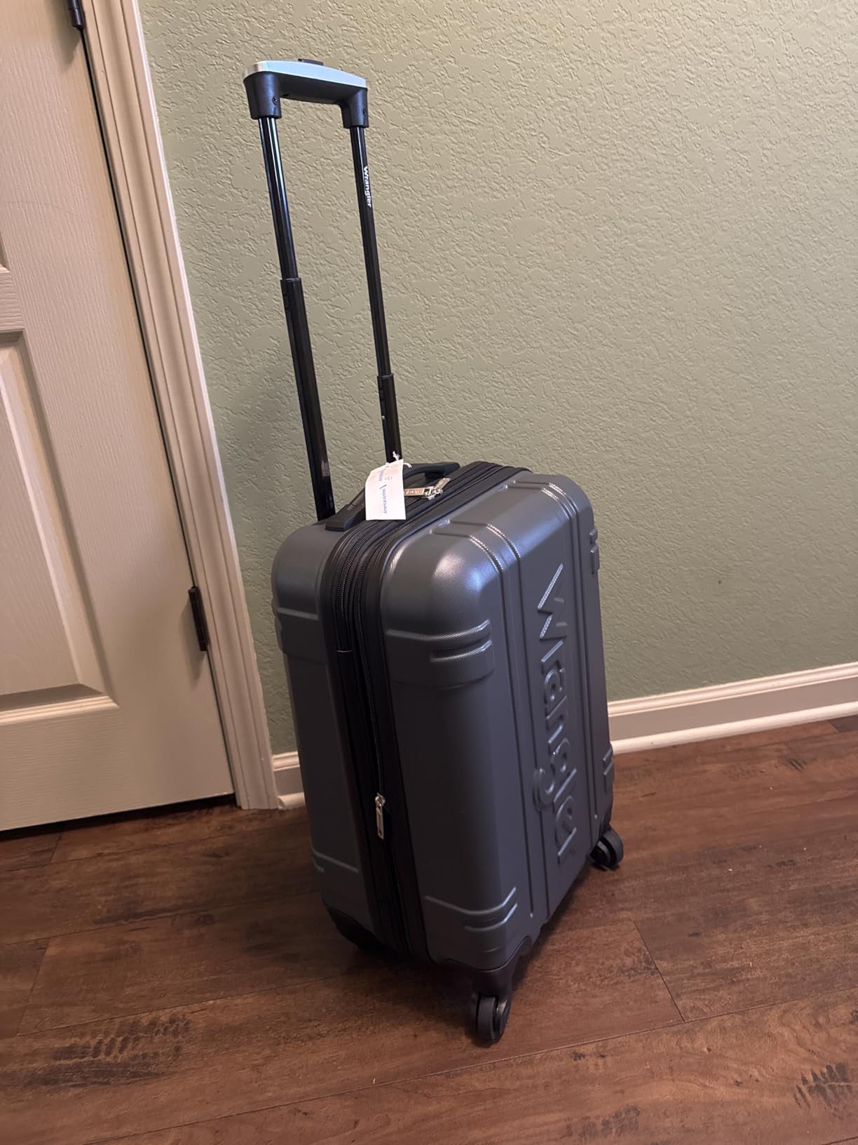 Wrangler Astral Hardside Luggage, Dark Shadow, 22-Inch Carry-On customer photo 2
