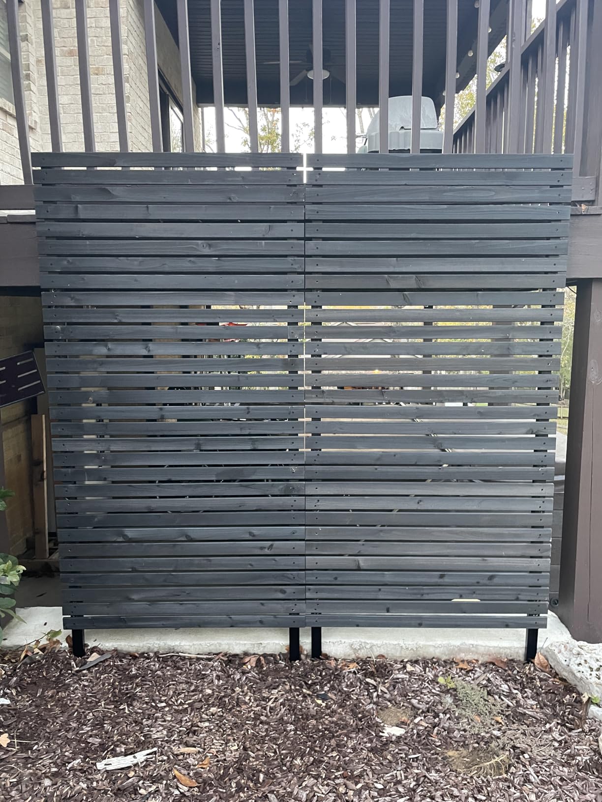 5ft H x 3.2ft W (1 Panel) No Dig Enclo Concord Cedar Wood Privacy Screen, Great to Hide Trash Cans, Decorative Patio Privacy Screen, Outdoor Privacy Fence Panel, Air Conditioner Fence, EC18022 customer photo 2