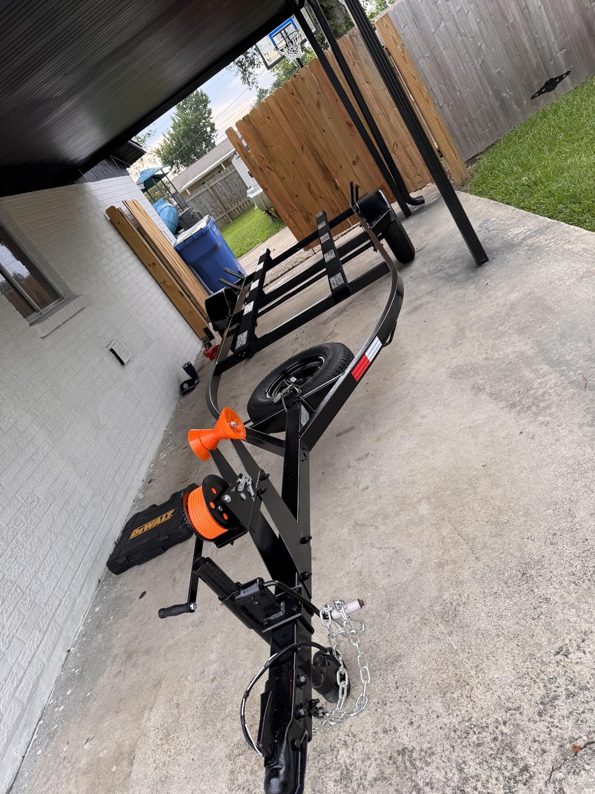 OPENROAD 3500LB Boat Trailer Winch - Heavy Duty Hand Winch with 32 FT Orange Strap, 2-Way Ratchet With 4:1/8:1 Gear - Ideal for Boat, Truck, Trailer, RV, ATV and Jet Ski - Includes Installation Screws customer photo 1