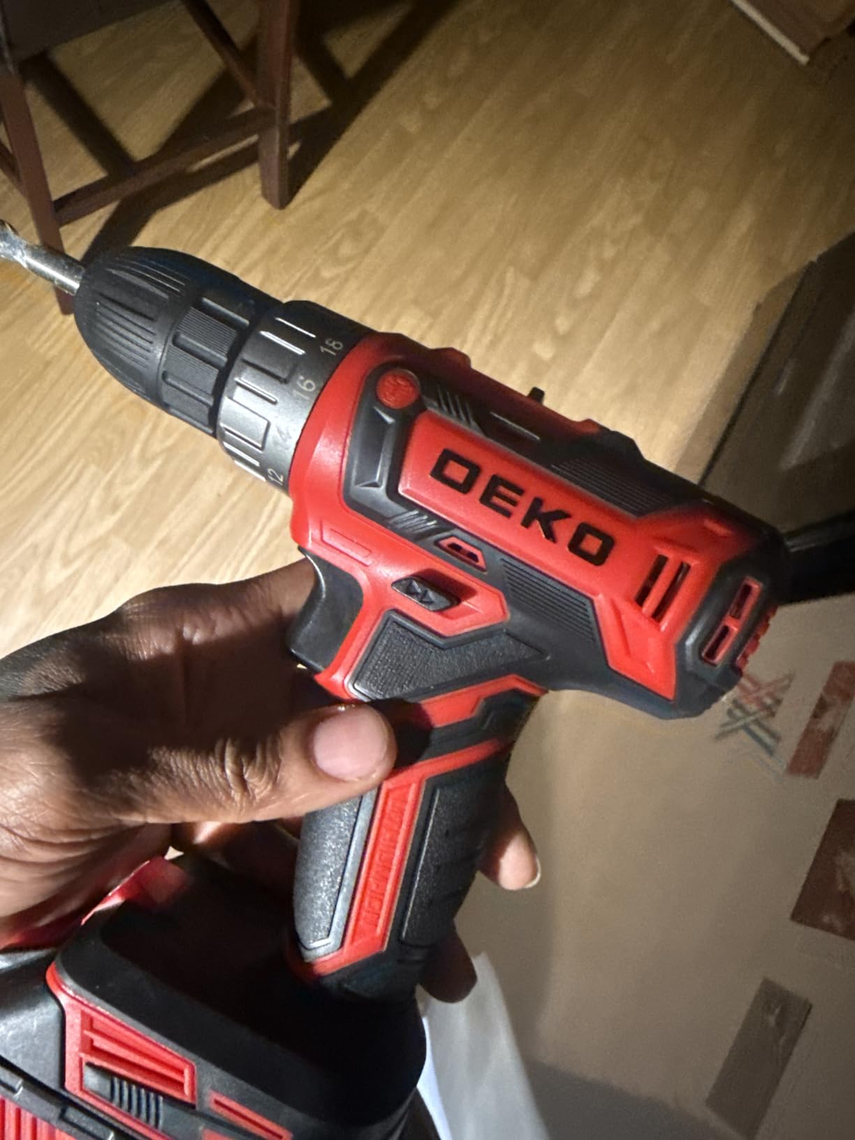 Power Drill Cordless: DEKOPRO Cordless Drill 20V Electric Power Drills Set Tool Drills Cord-less Set with Battery and Charger customer photo 2