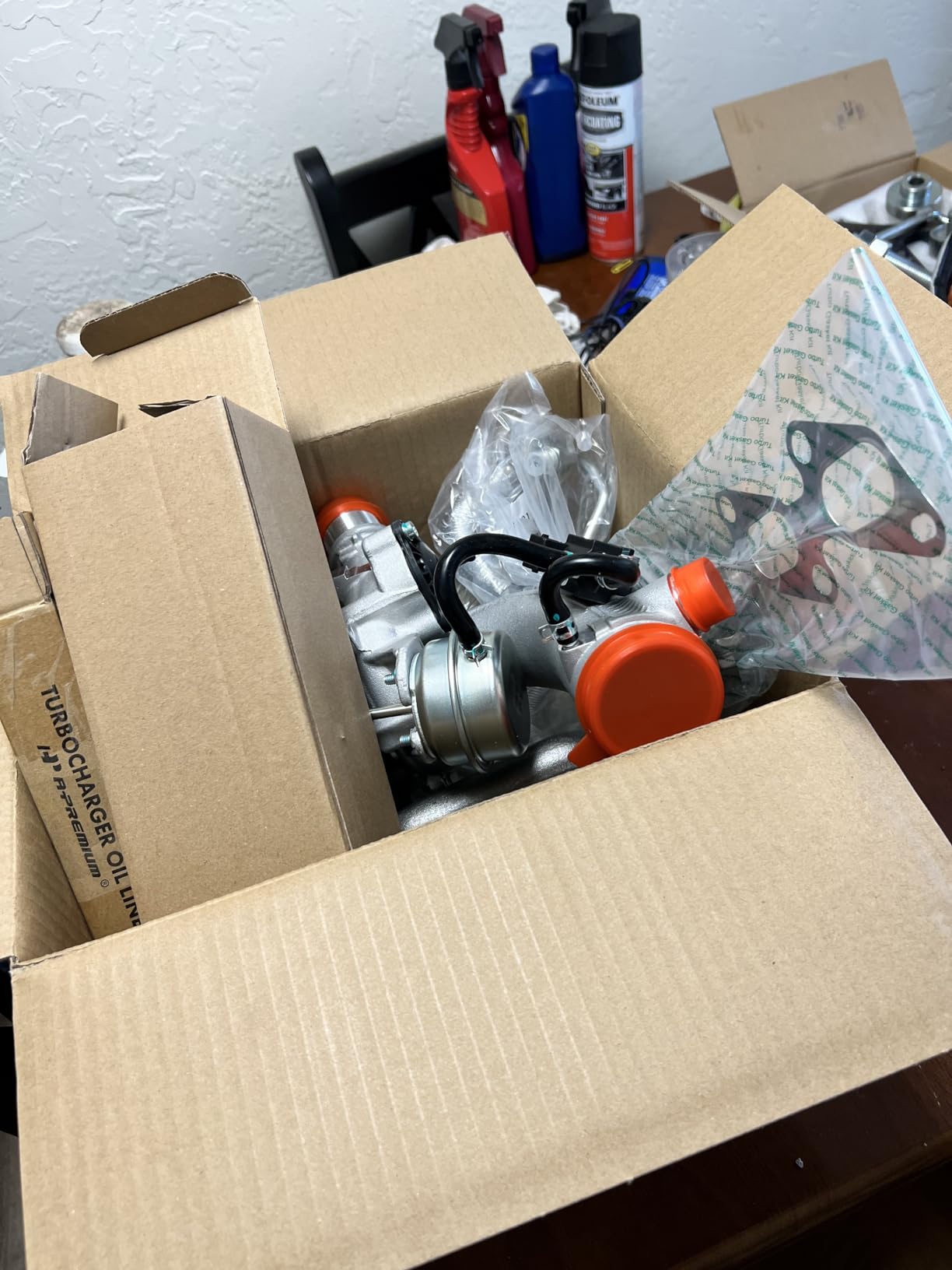 A-Premium Turbocharger with Installation Kits & Turbo Oil Feed Line Compatible with Chevy & Buick Models - Cruze 2011-2015, Cruze Limited 2016, Sonic 2012-2020, Encore, Trax 2013-2021 - # 55565353 customer photo 1