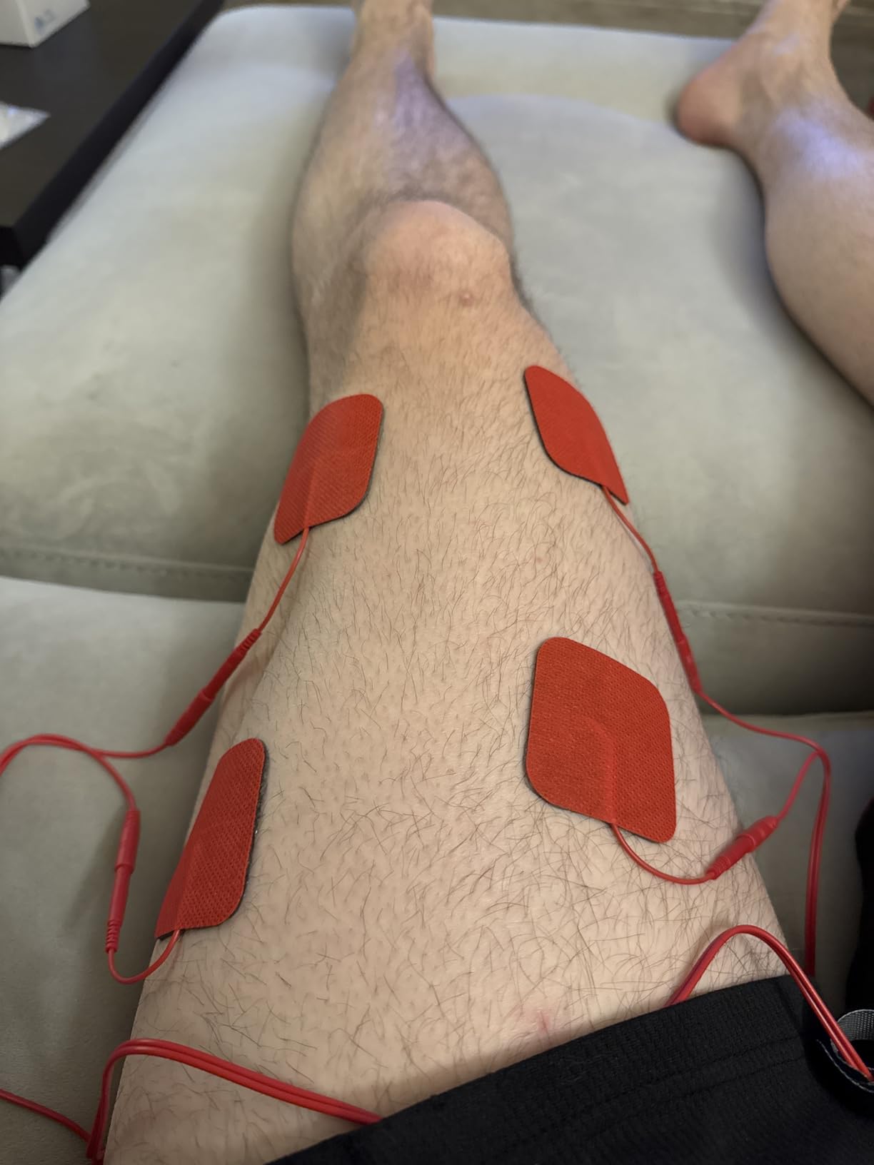 TENS Unit Muscle Stimulator Pro for Back Pain Relief, Shoulder Recovery and Physical Therapy, Electronic EMS Massager Machine with PMS Pulse for Effective Shock Therapy, Red customer photo 2