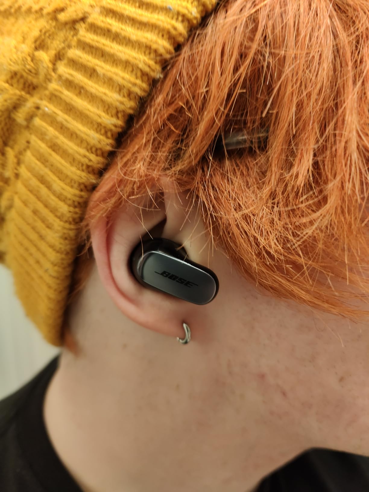 Bose QuietComfort Ultra Bluetooth Earbuds, Wireless Earbuds with Spatial Audio and World-Class Active Noise Cancellation, Deep Bass, Up to 6 Hours of Playtime, Black customer photo 1