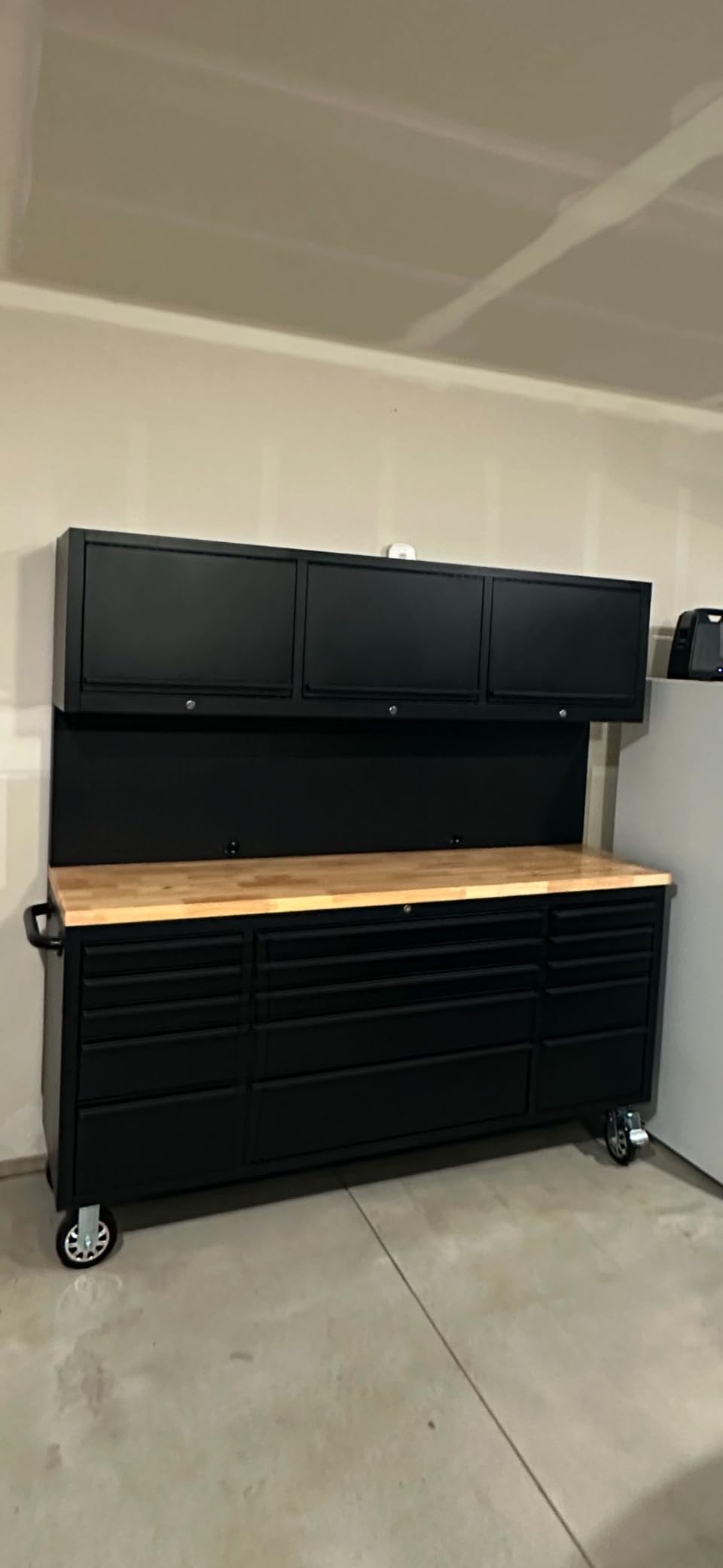 CT Copper Tailor 72-inch Tool Chest Cabinet Rolling Garage Workbench with 15 Storage Drawers and Wheels, 3 Upper Cabinet, Pegboard, Steel Large Tool Box,Matte Black customer photo 1
