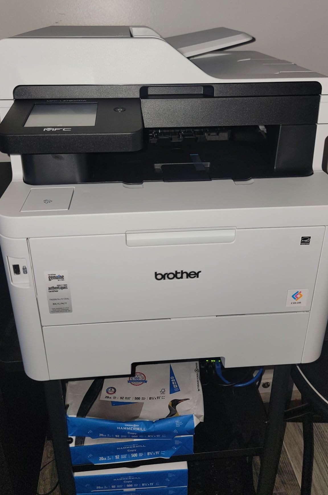 Brother MFC-L3780CDW Wireless Digital Color All-in-One Printer with Laser Quality Output, Single Pass Duplex Copy & Scan | Includes 2 Month Refresh Subscription Trial, Works with Alexa customer photo 2