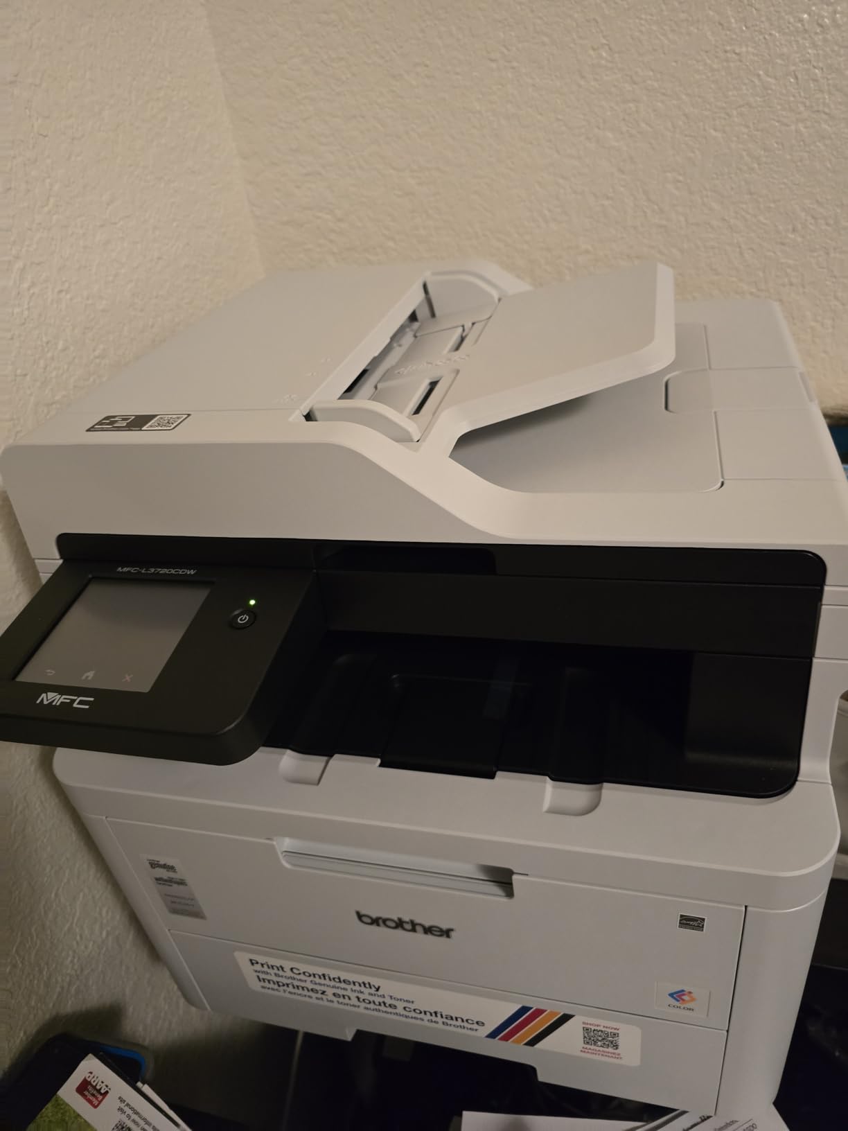 Brother MFC-L3720CDW Wireless Color Laser Printer with Scanner, Copier and Fax | Auto Duplex and 250-Sheet Capacity | Includes Refresh Subscription Trial(1). Amazon Dash Replenishment Ready customer photo 2