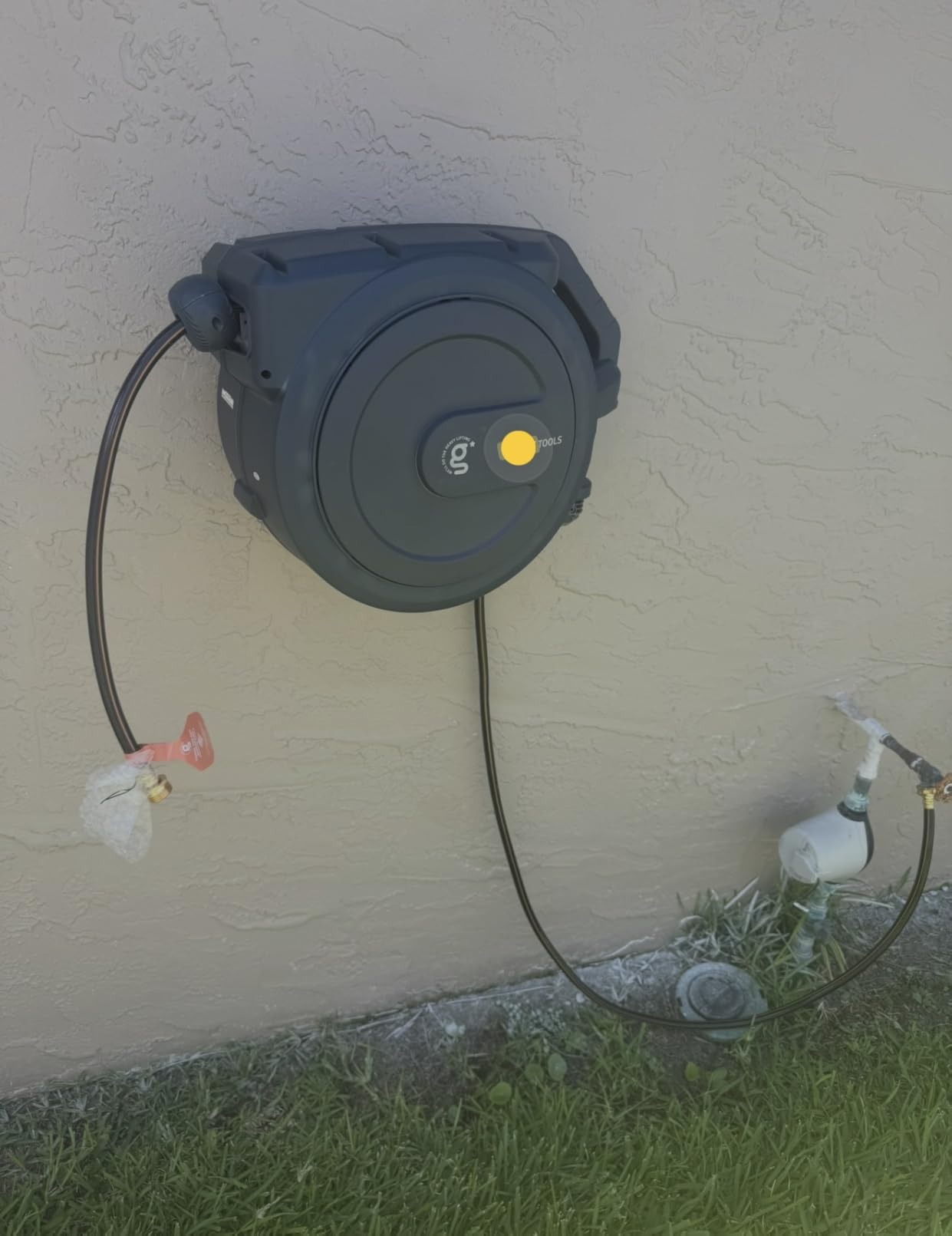 Giraffe Tools Garden Hose Reel Cart with Wheels, Heavy Duty Metal Water Hose Reel Cart, 200 ft of 1/2 Capacity, Mobile Hose Reel Cart for Outside customer photo 1